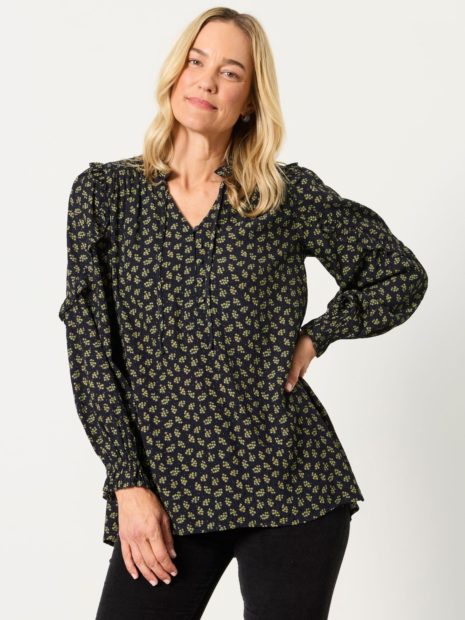 Navy Autumn Ditsy - Tunic