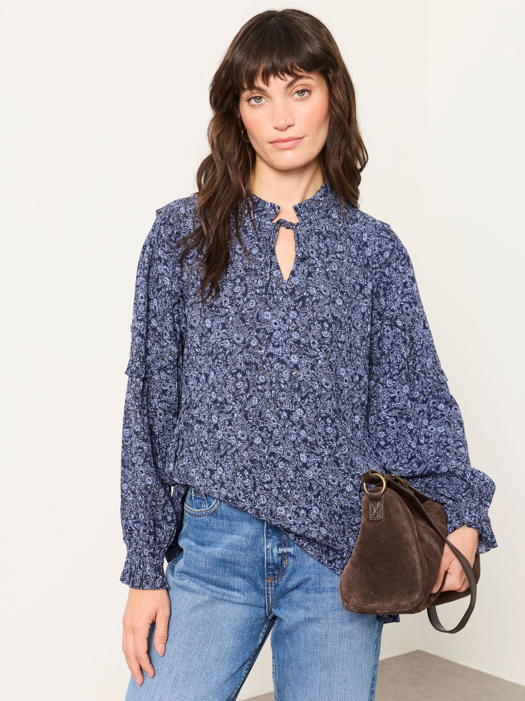 Blue 2 Tone Floral - Tunic