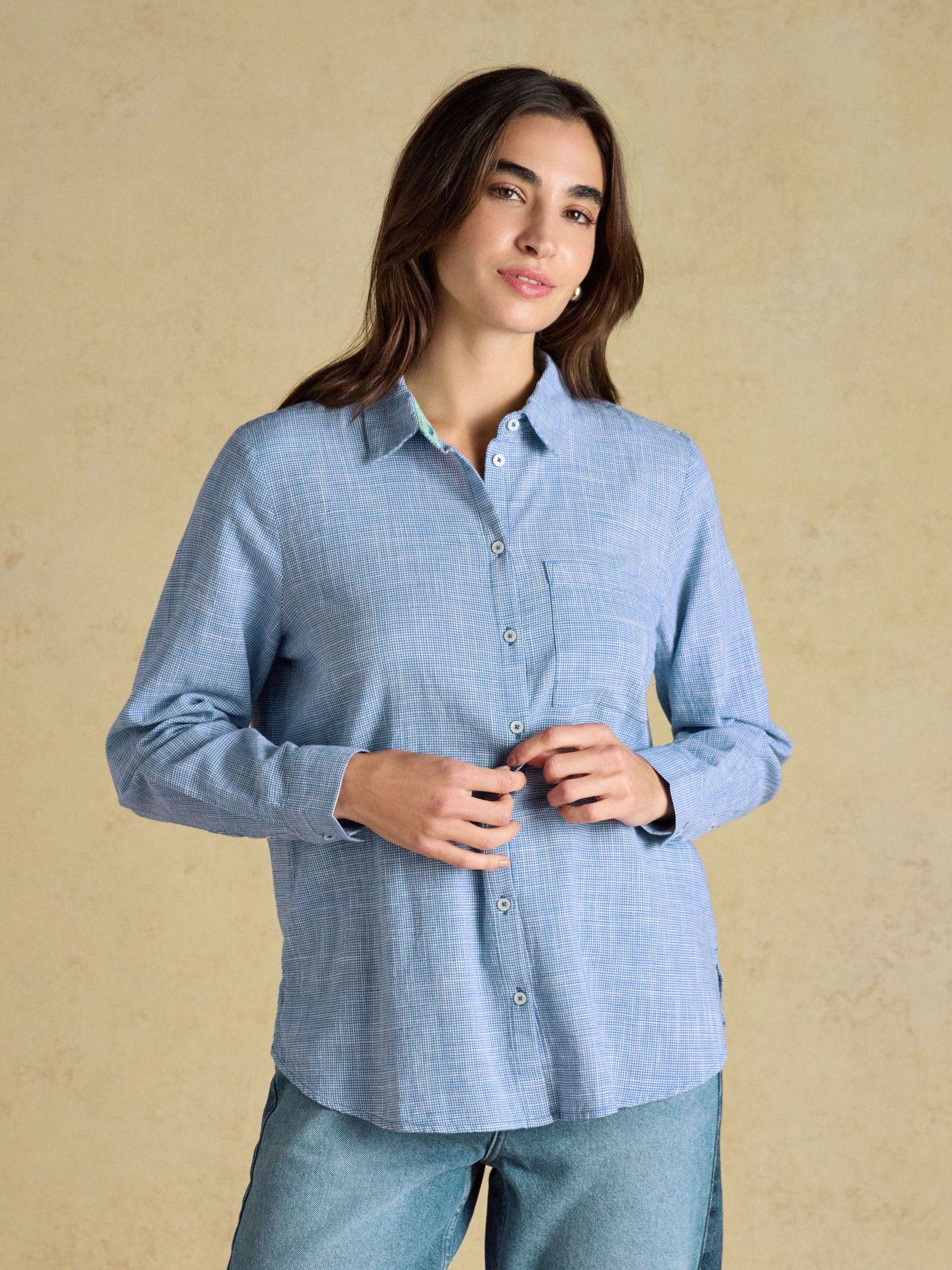 Ida Blue Longline Cotton Shirt
