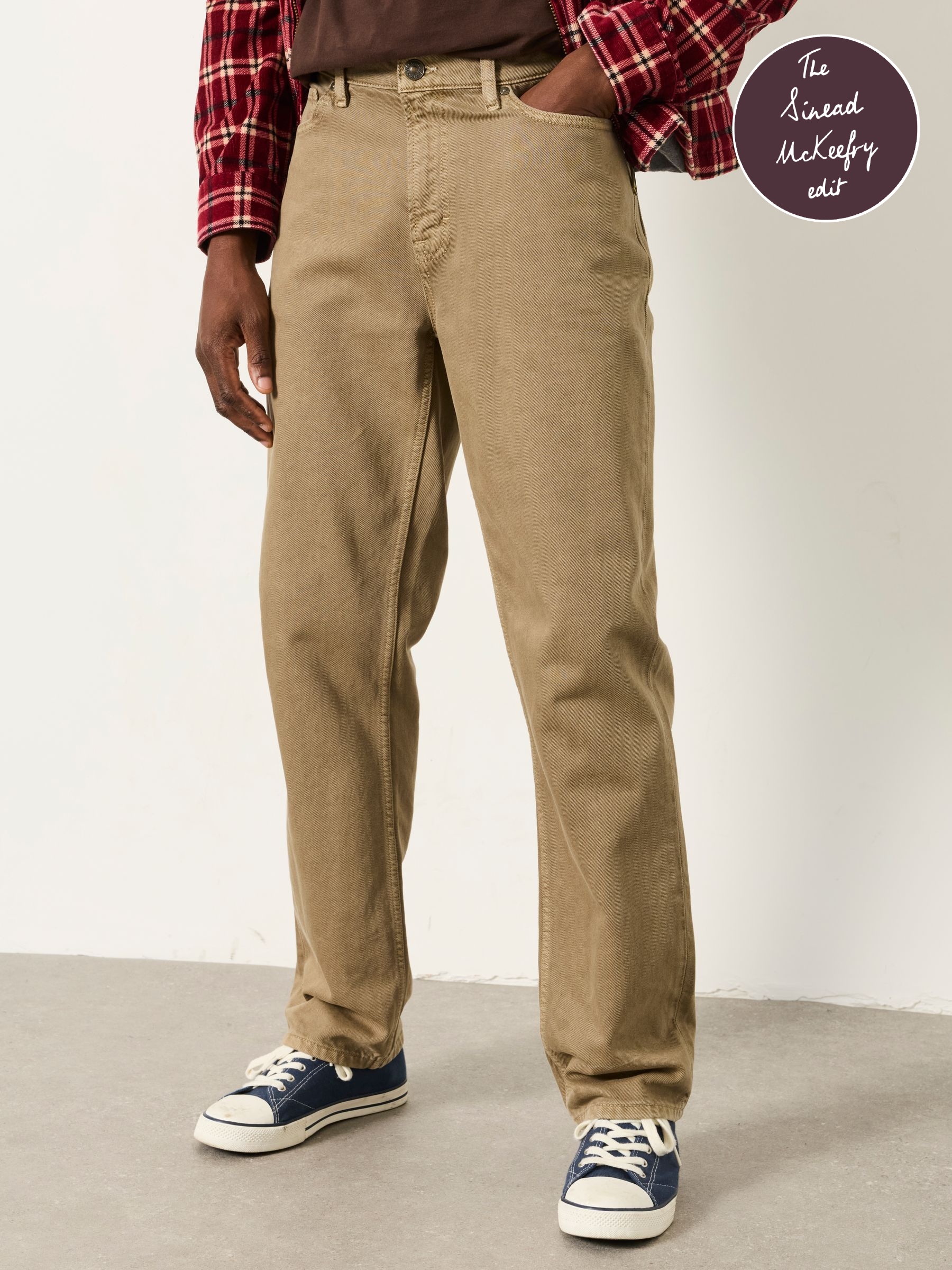 Stone - Regular Relaxed Straight Fit Jeans