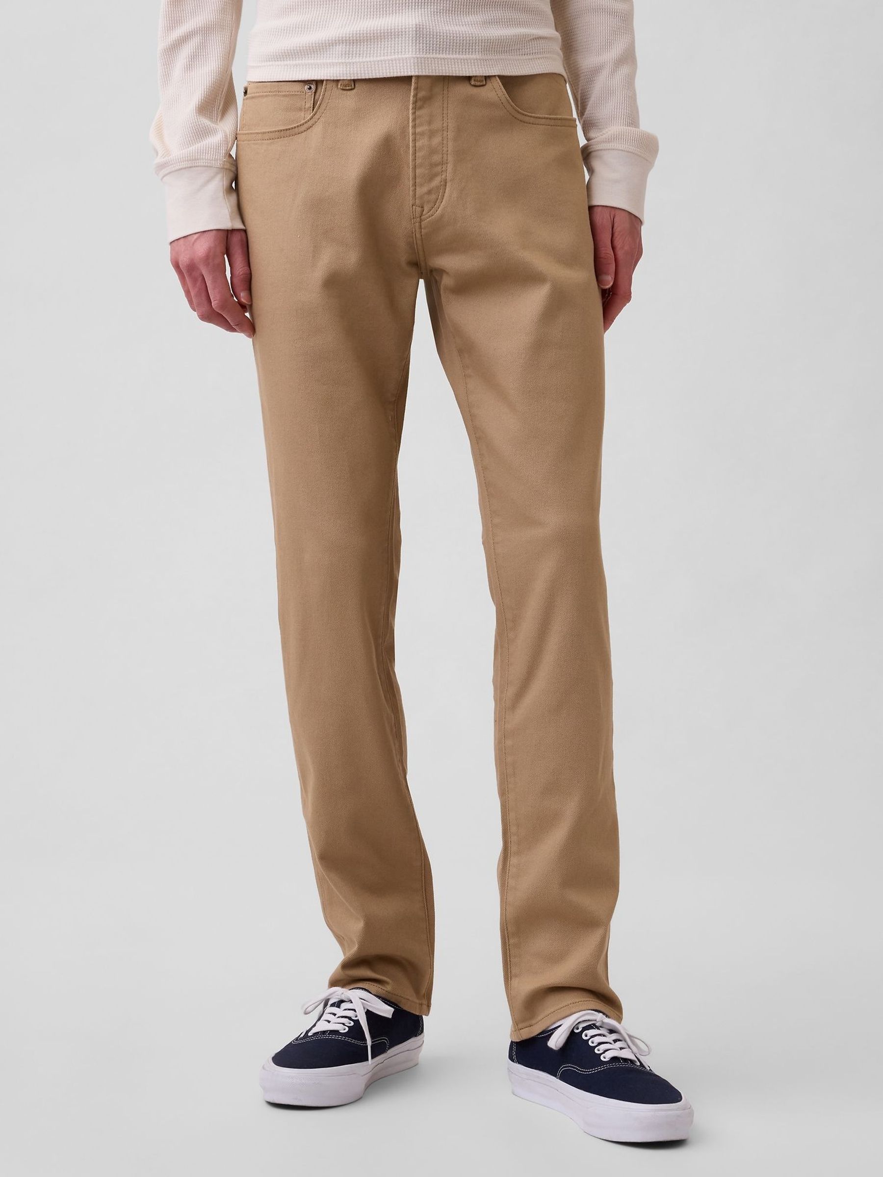 Beige - Regular Slim Soft Wear Jeans