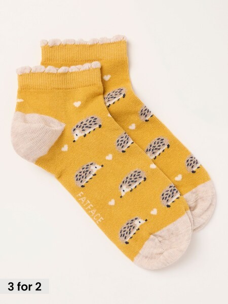 Yellow - Hedgehog Trainer Socks