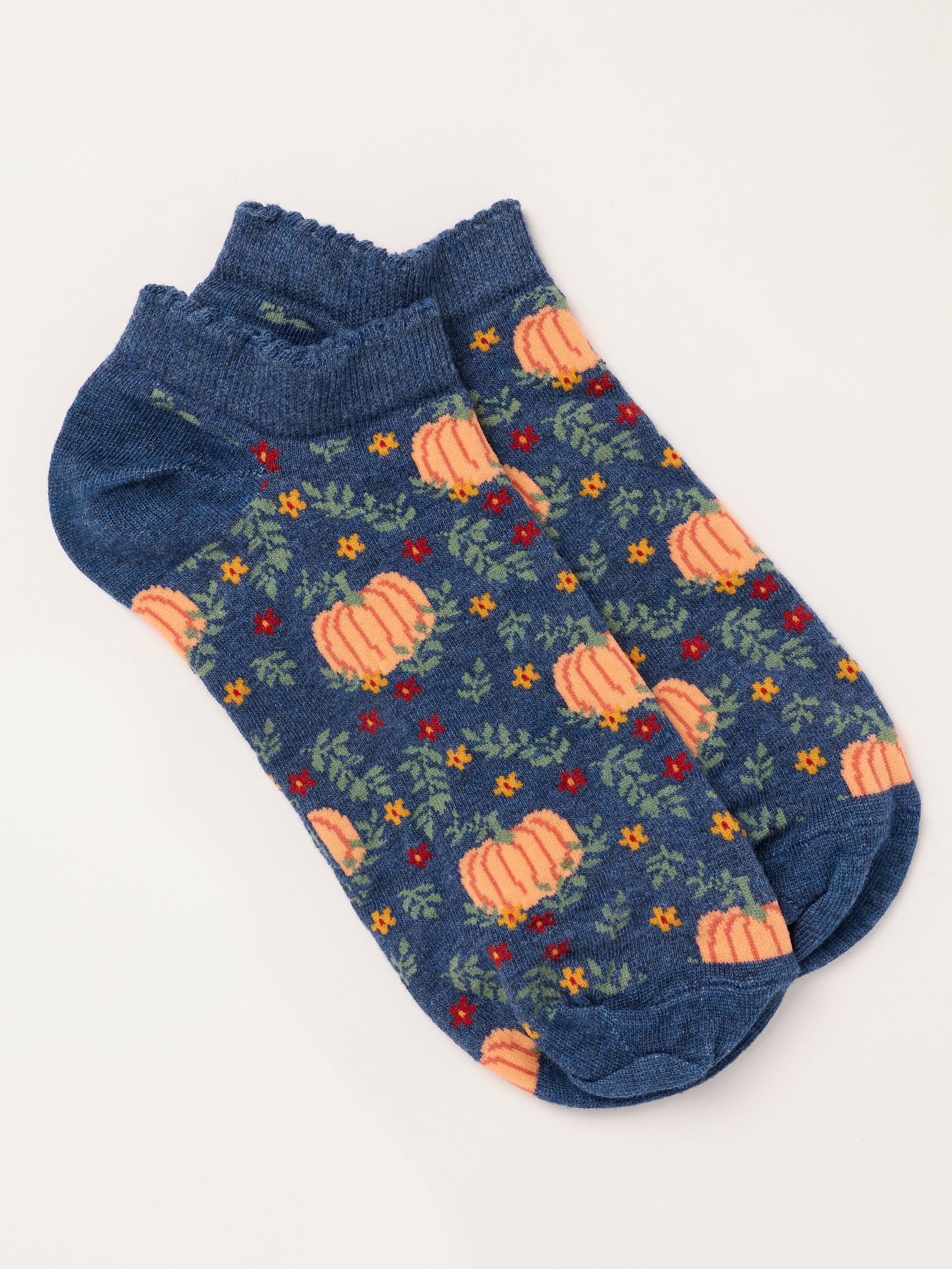 Navy - Pumpkin Trainer Socks