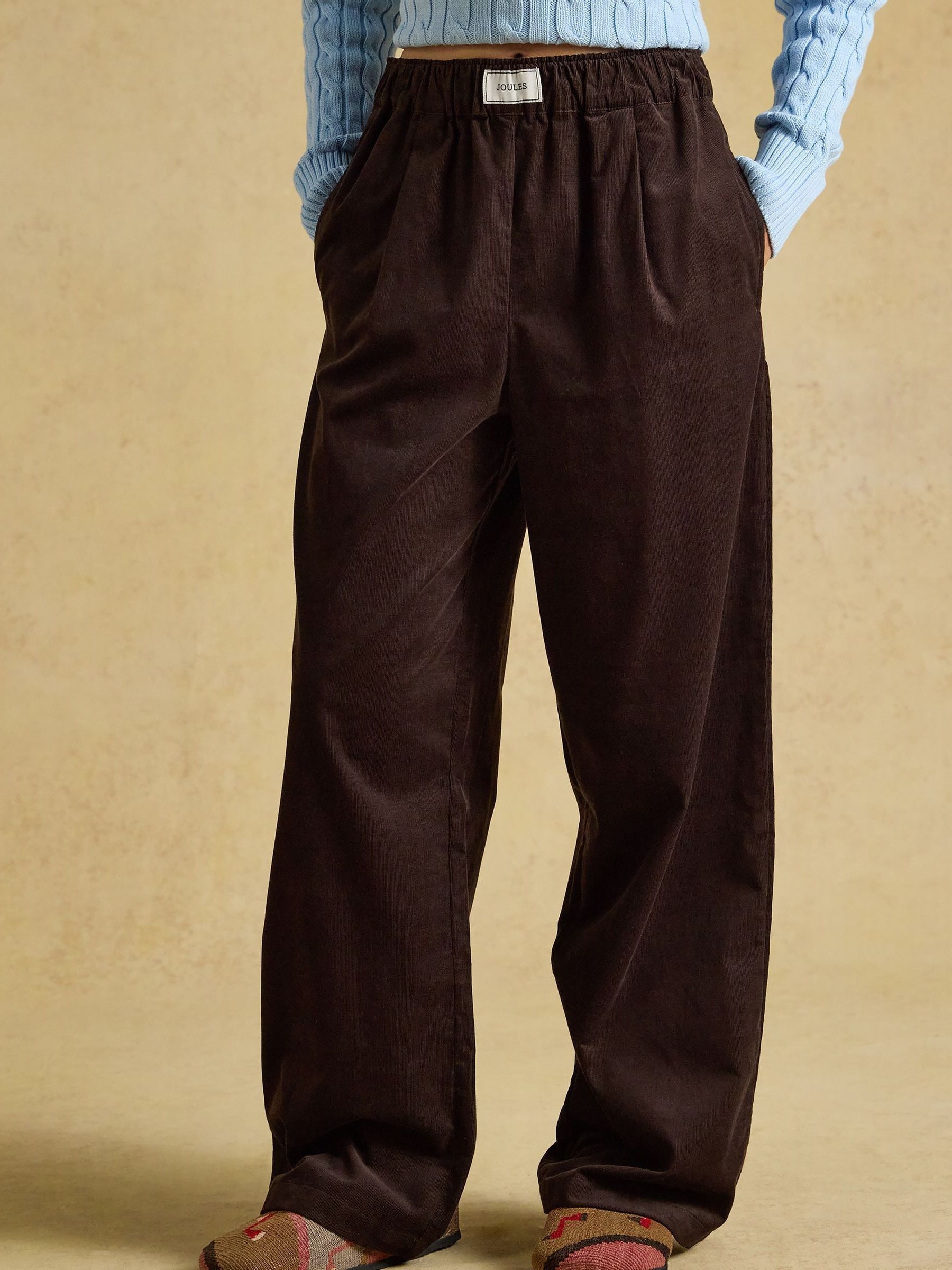 Brown - Hallie Pull On Cord Trouser