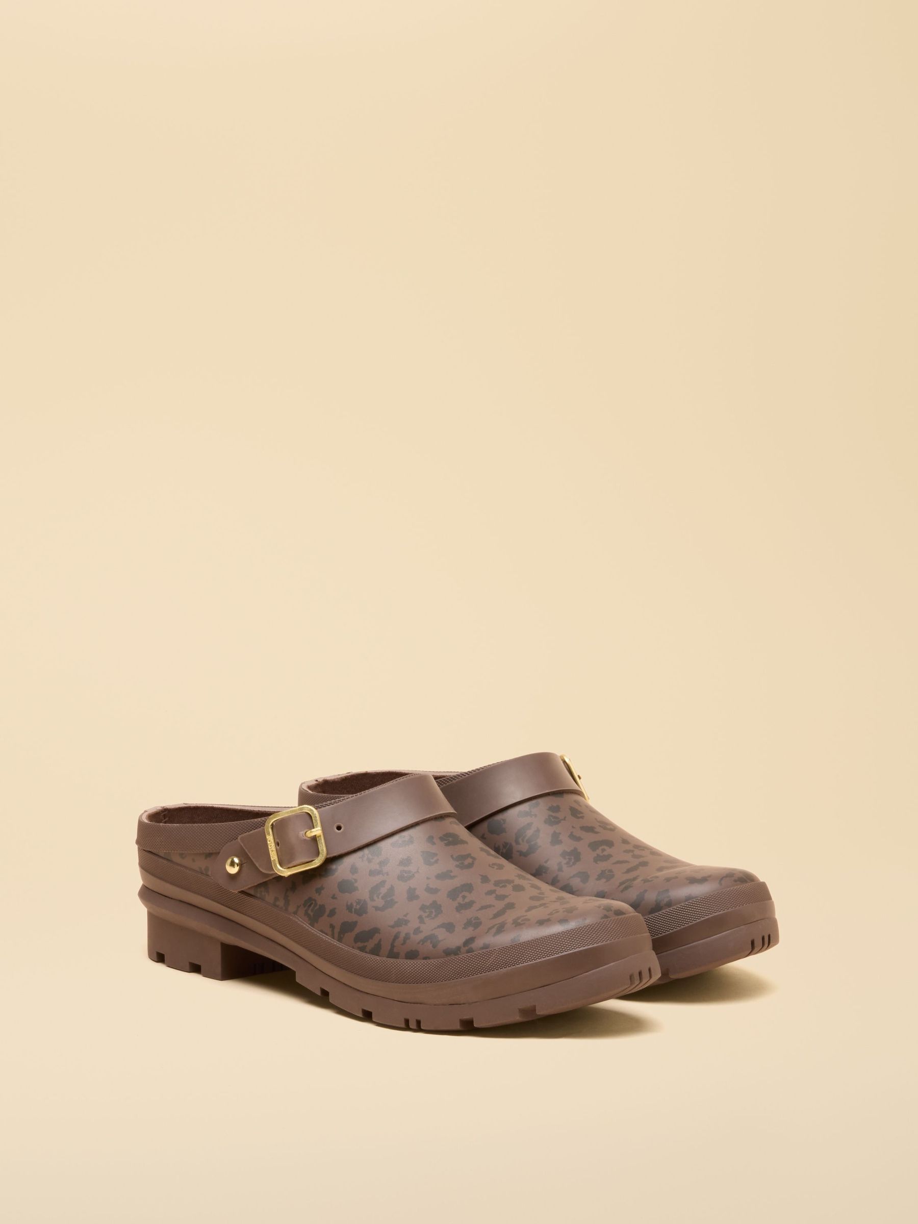 Brown Leopard - Welly Clogs
