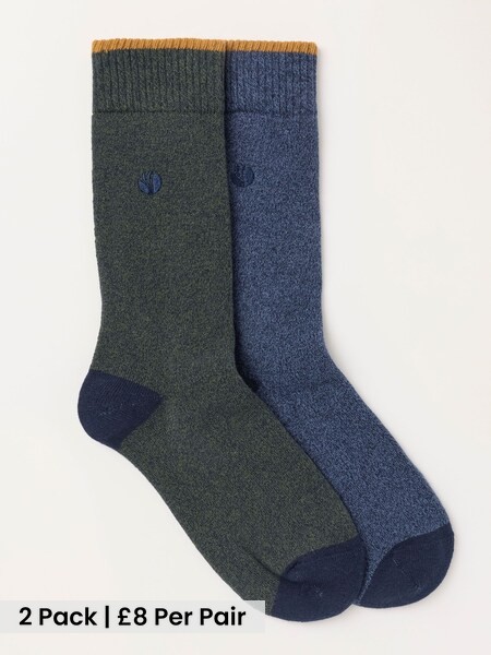 Green - Regular 2 Pairs Of Thermal Socks