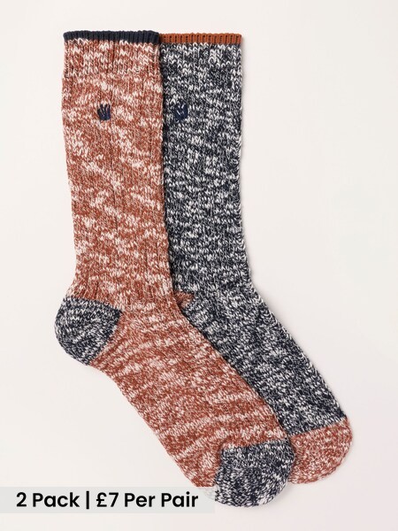 Orange/Grey - Regular Boot Socks