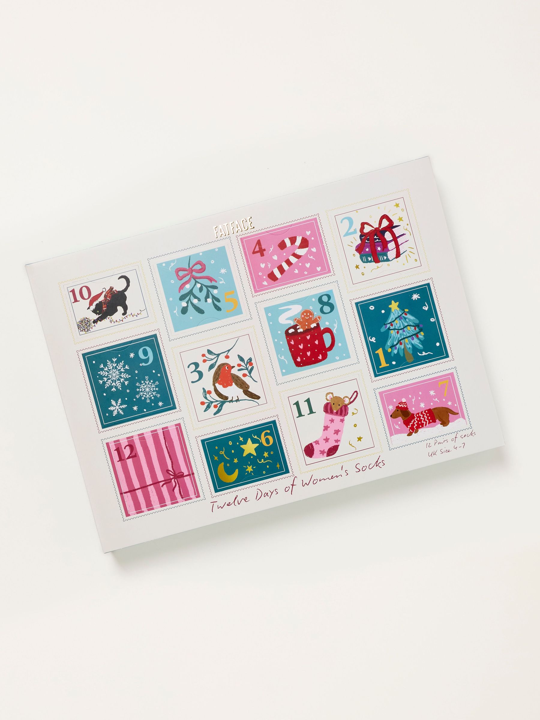 Multi - 12 Days Of Socks Christmas Advent Calender