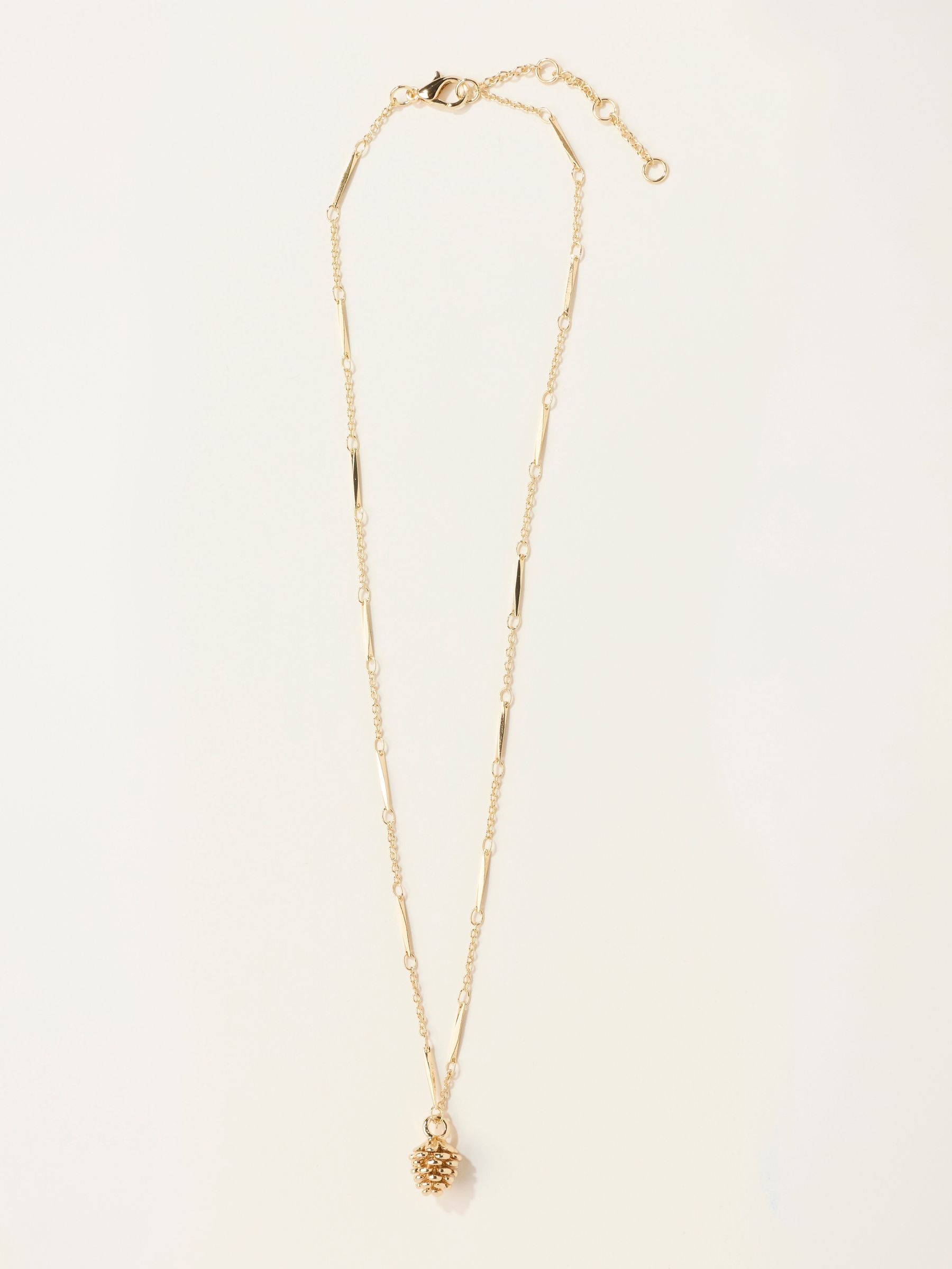 Gold Tone - Pinecone Necklace