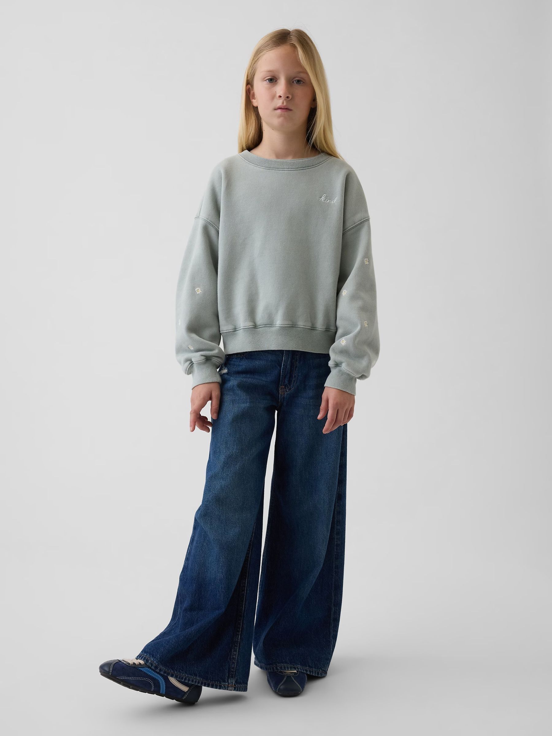 Green - Vintage Soft Wedge Crew Neck Sweatshirt (12mths-5yrs)