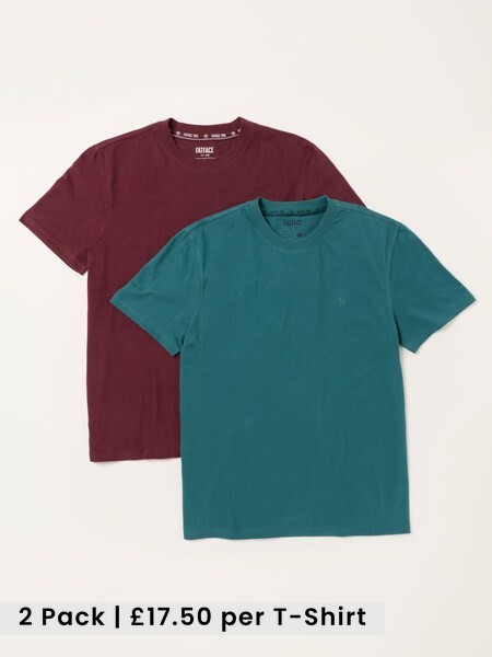 Teal/Burgundy - Regular Short Sleeve T-shirt