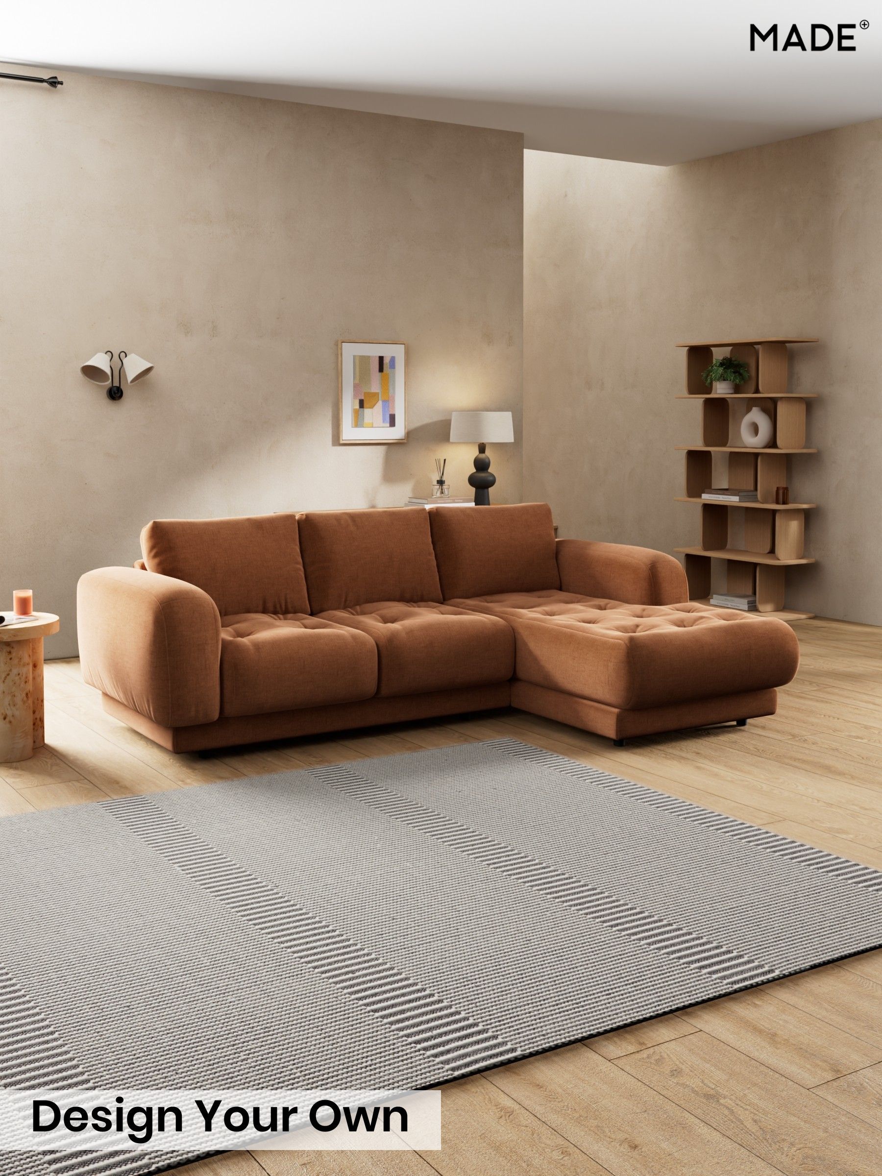 Etched Chenille/Rust Orange - Flint By Made
