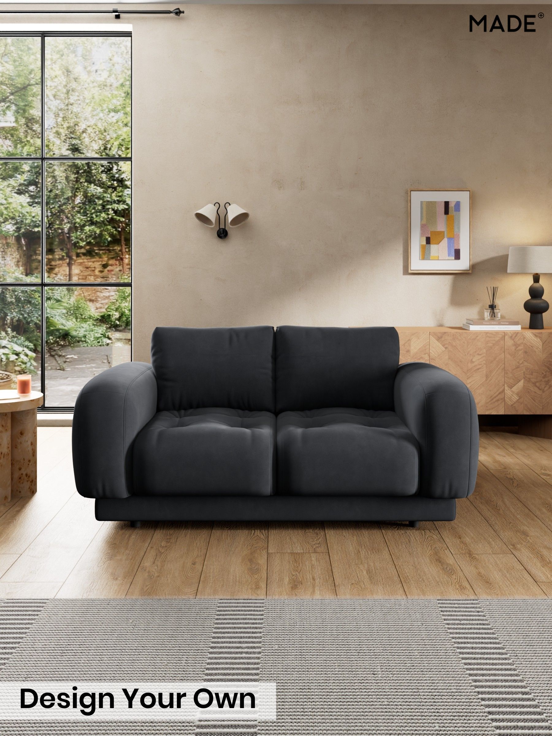 Matt Velvet Easy Clean/Charcoal Grey - Flint By Made