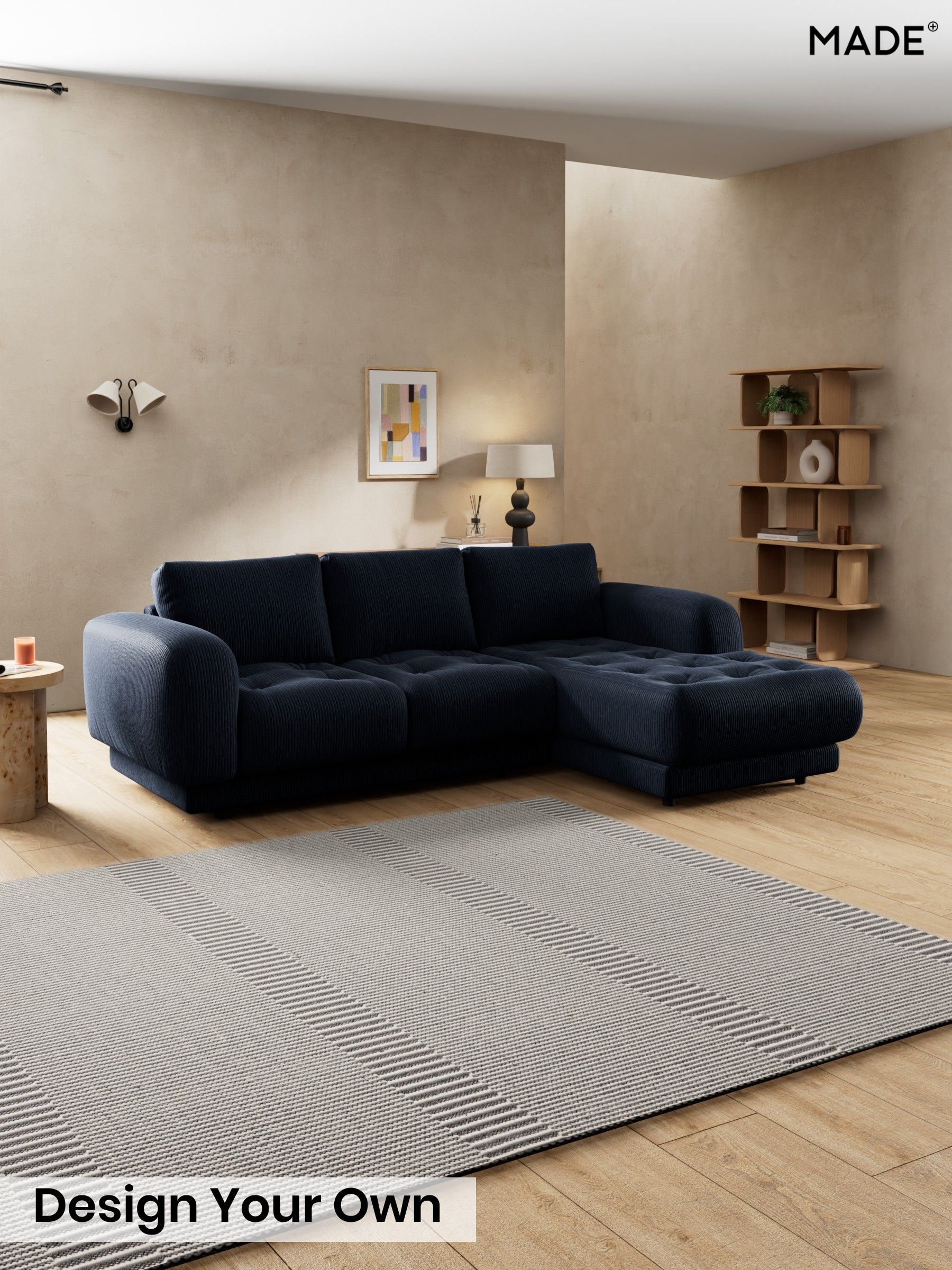 Matt Corduroy/Midnight Blue - Flint By Made