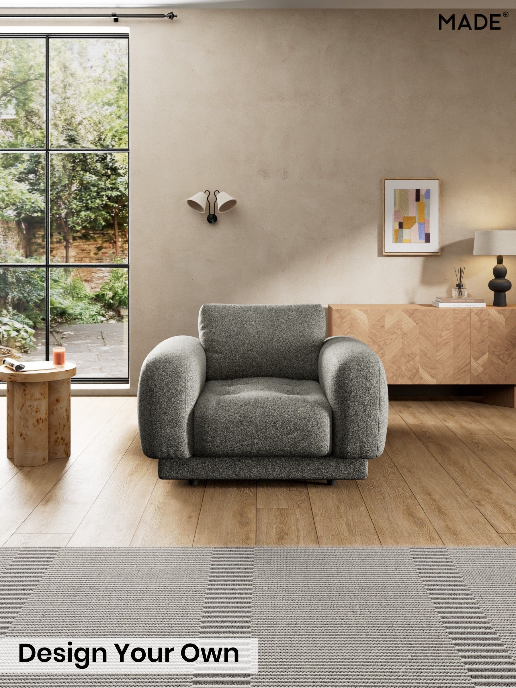 Soft Touch Boucle/Grey Marl - Flint By Made