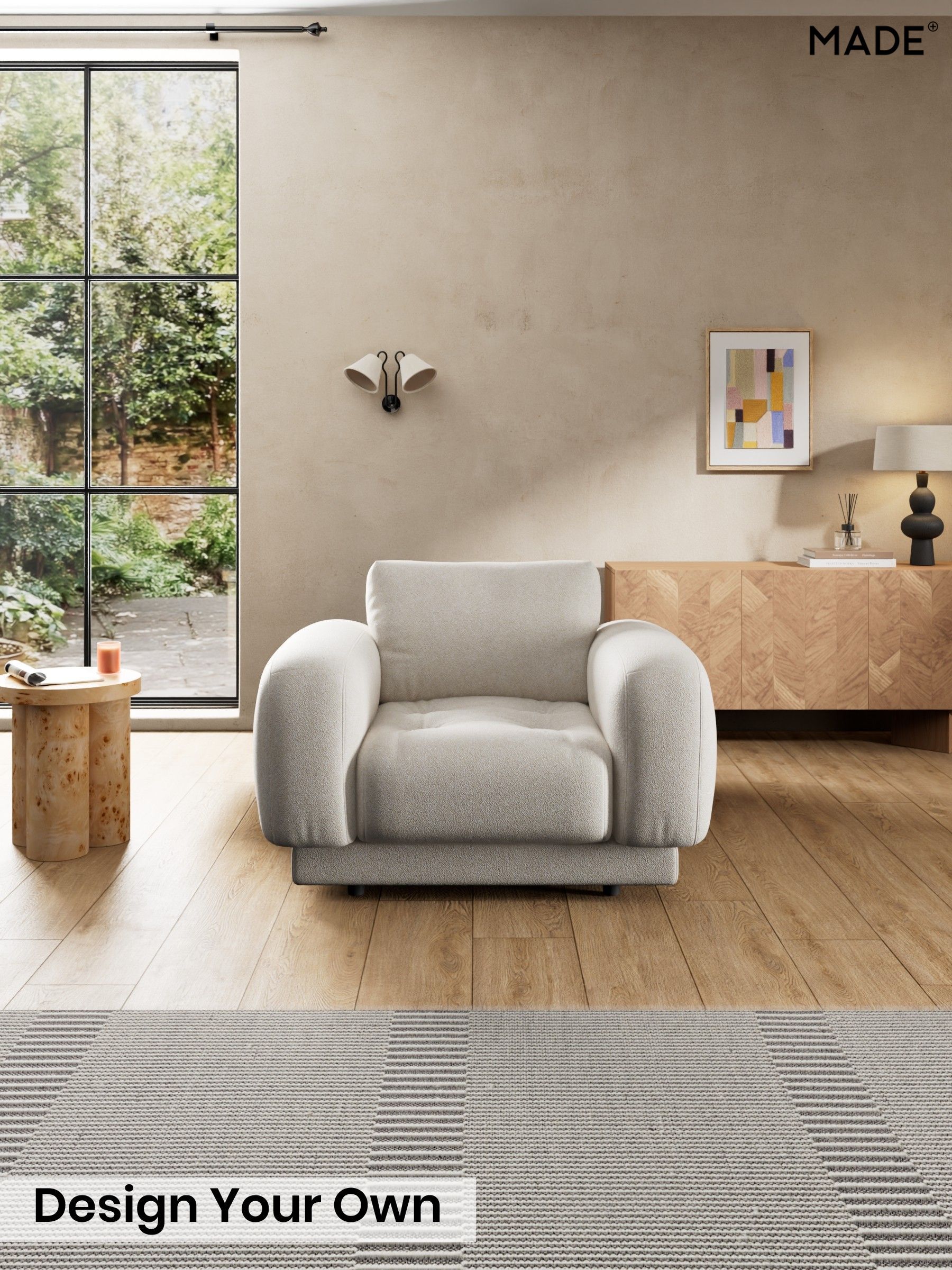 Soft Touch Boucle/Off White - Flint By Made
