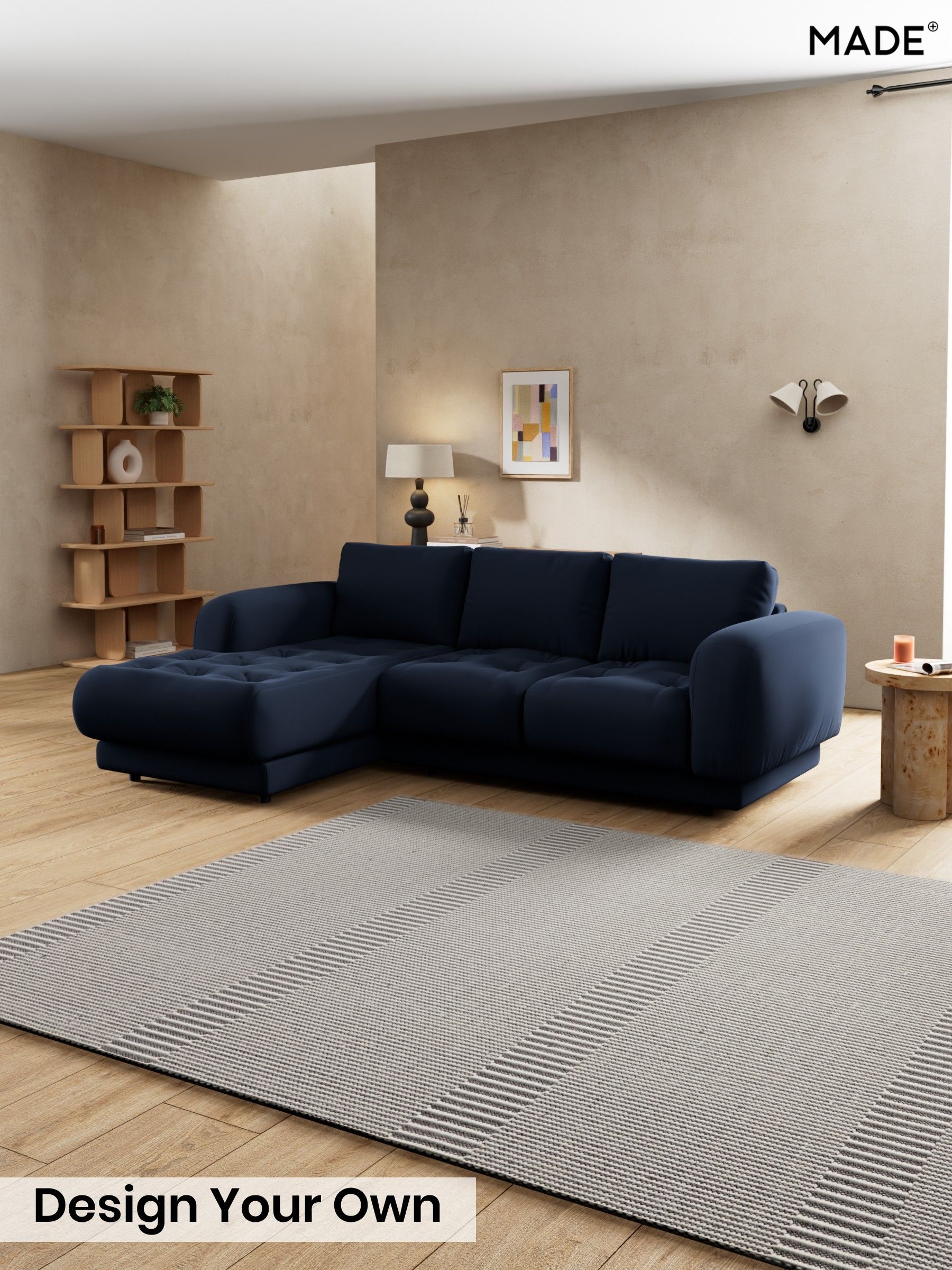Matt Velvet Easy Clean/Dark Navy Blue - Flint By Made