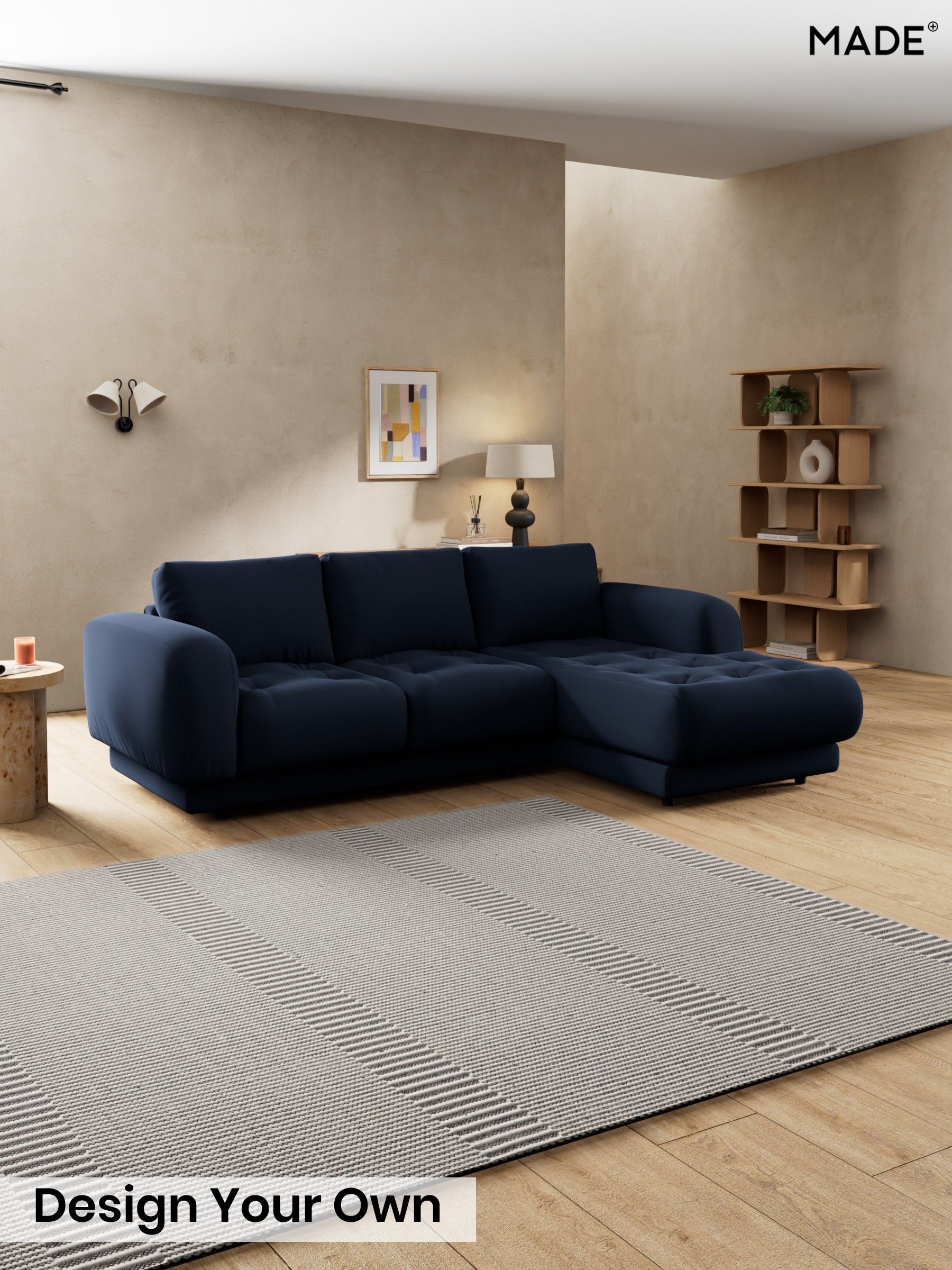Matt Velvet Easy Clean/Dark Navy Blue - Flint By Made