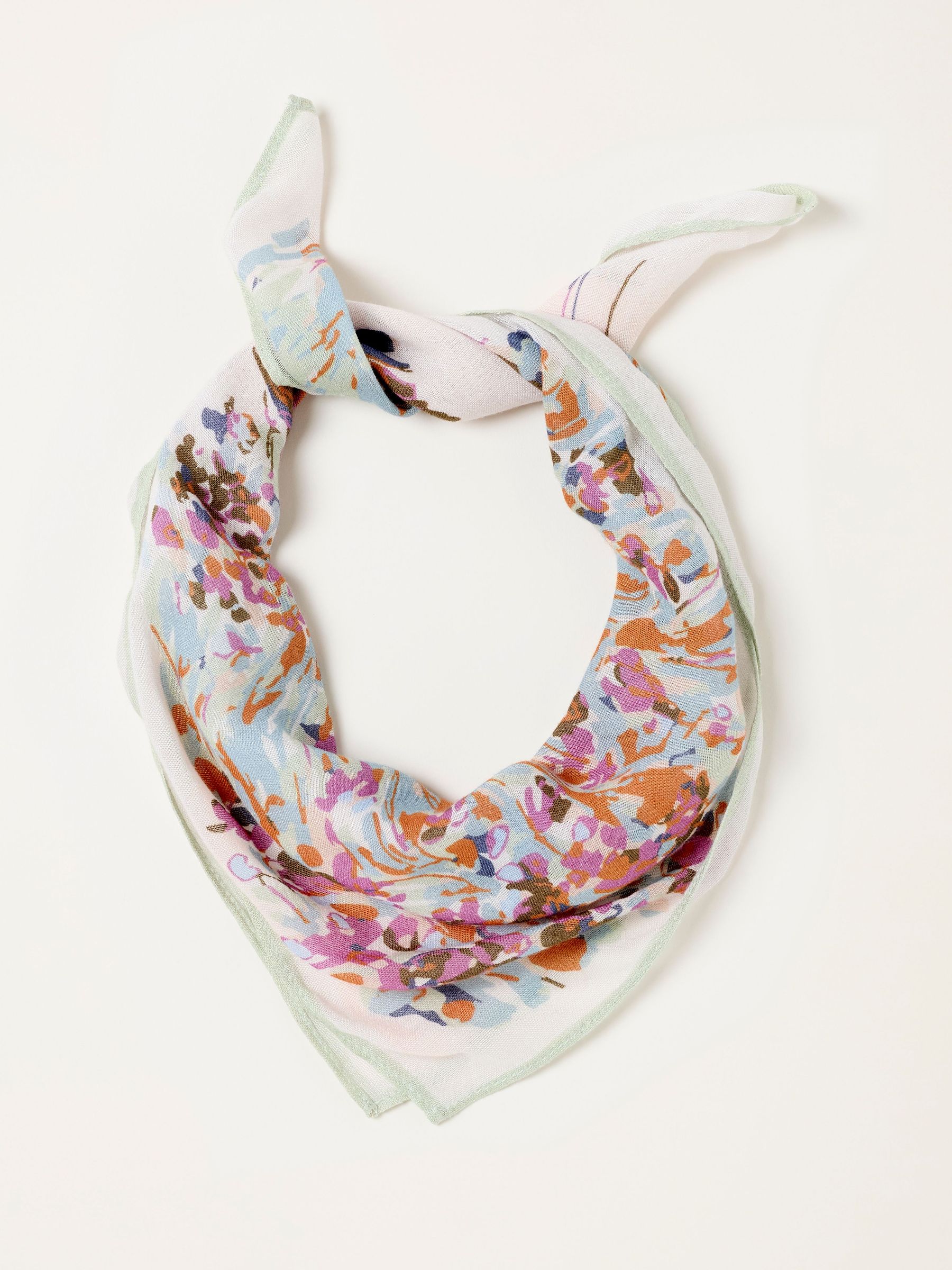 Ivory - Landscape Printed Square Scarf