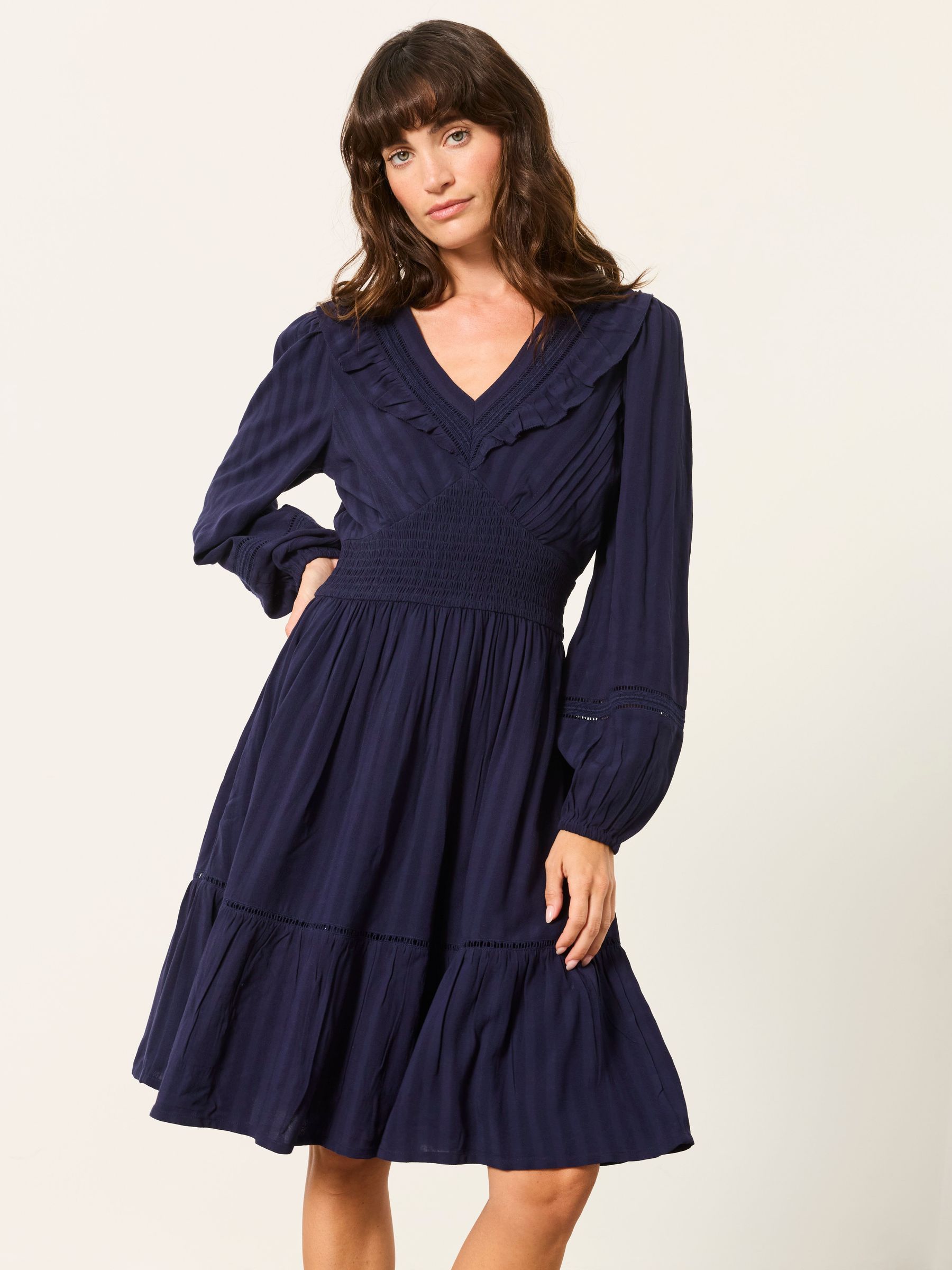 Navy - Jacquard Dress