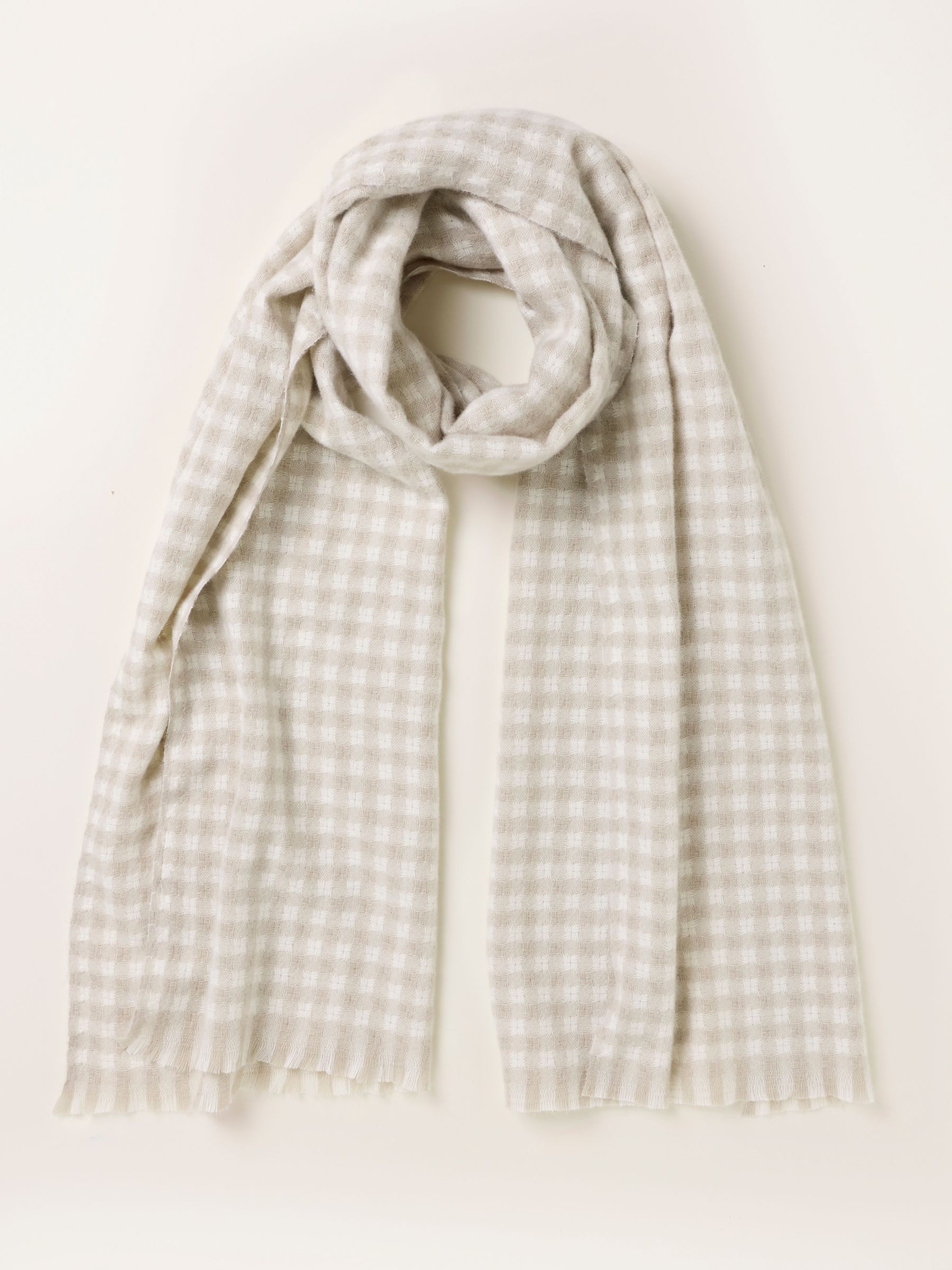 Ivory - Gingham Scarf