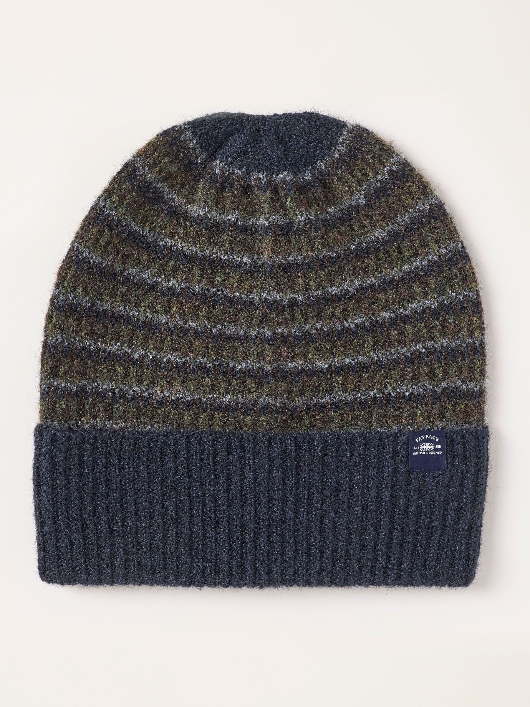 Navy - Regular Stripe Beanie