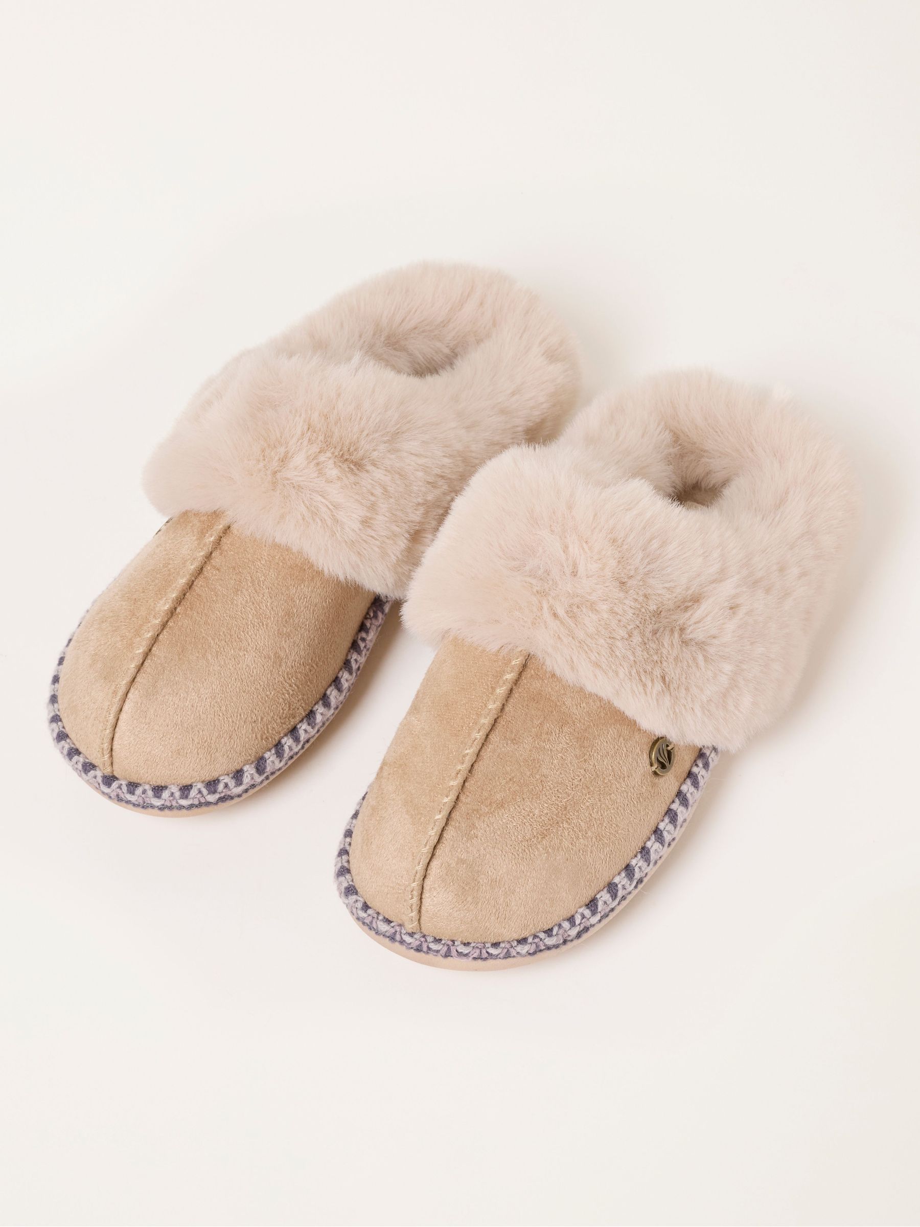 Ivory - Faux Fur Mule Slippers