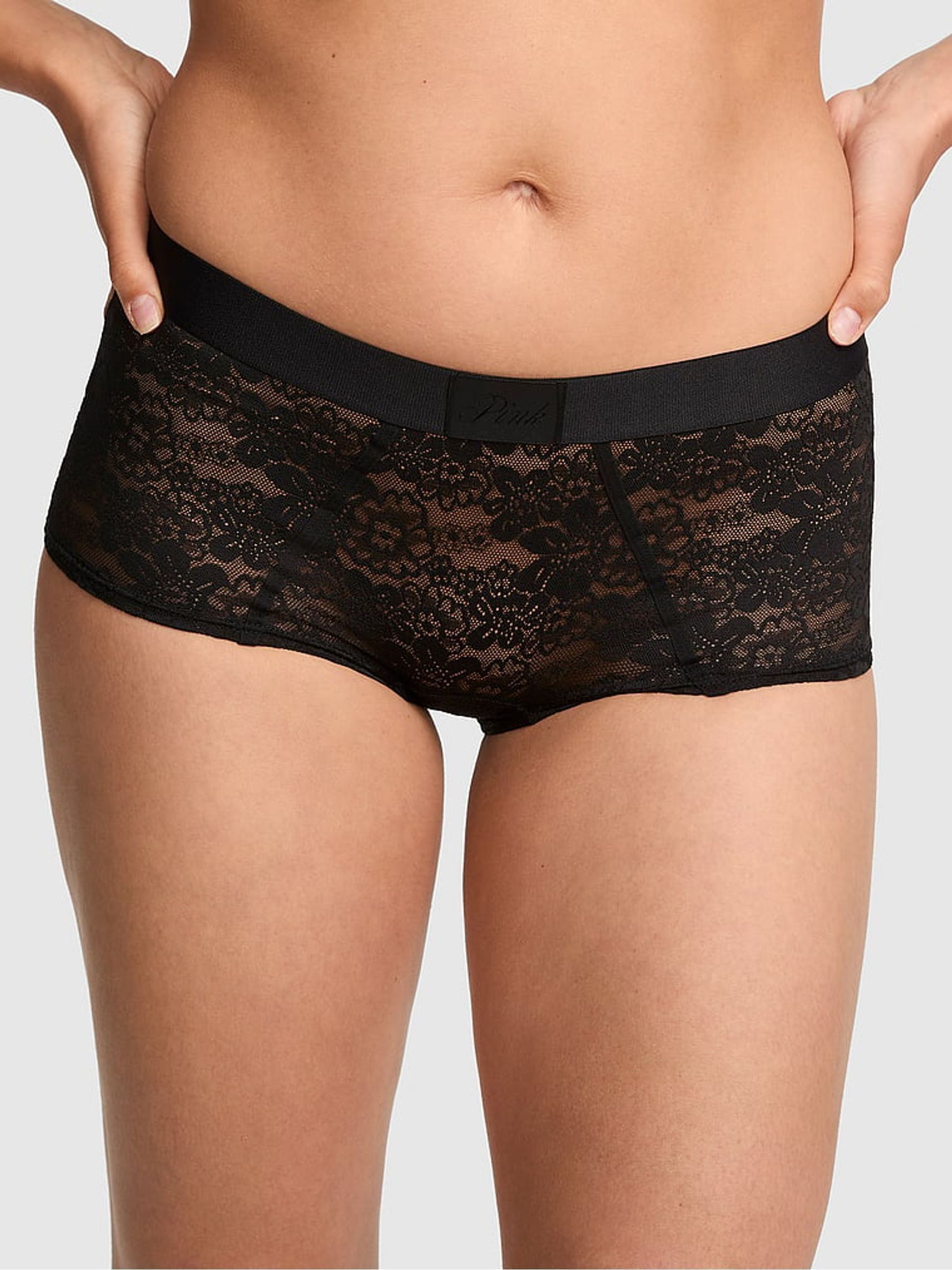 Black - G-string Lace Knickers