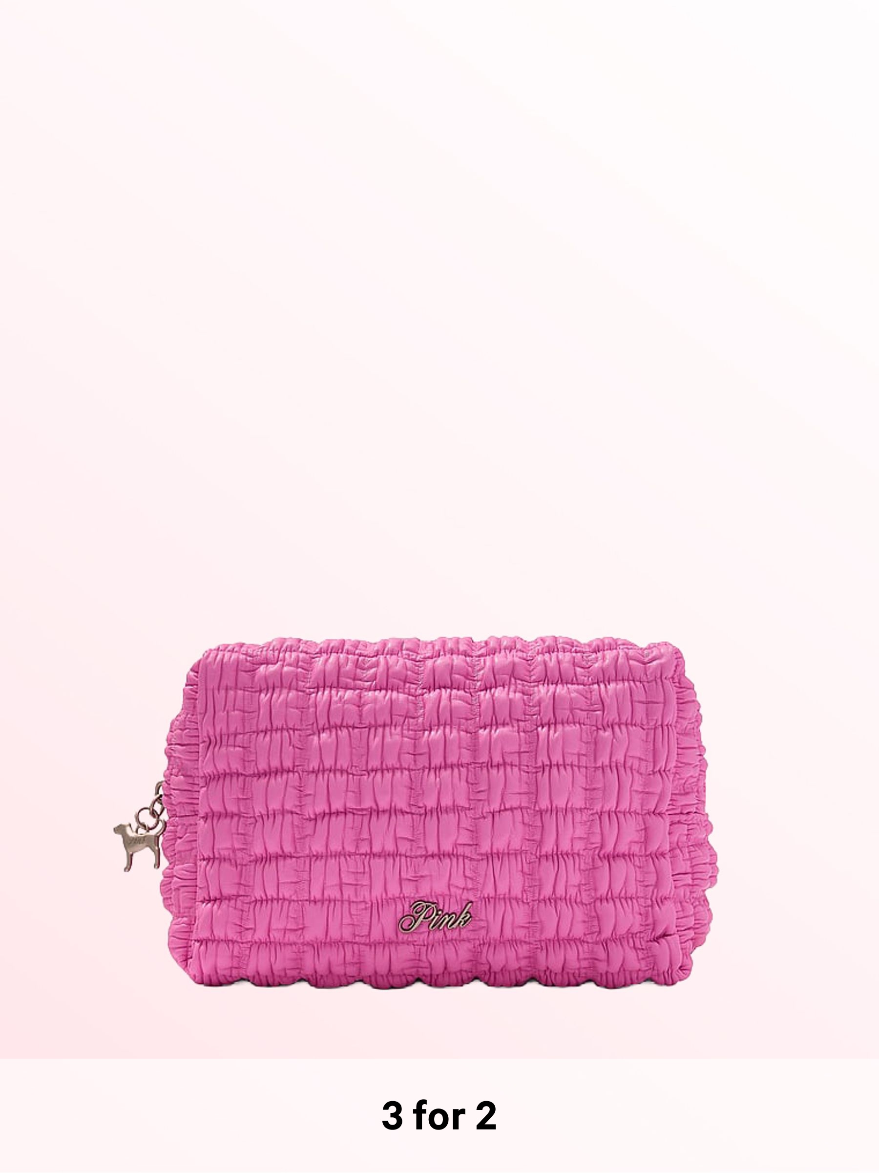 Pink Bloom - Smocked Makeup Bag