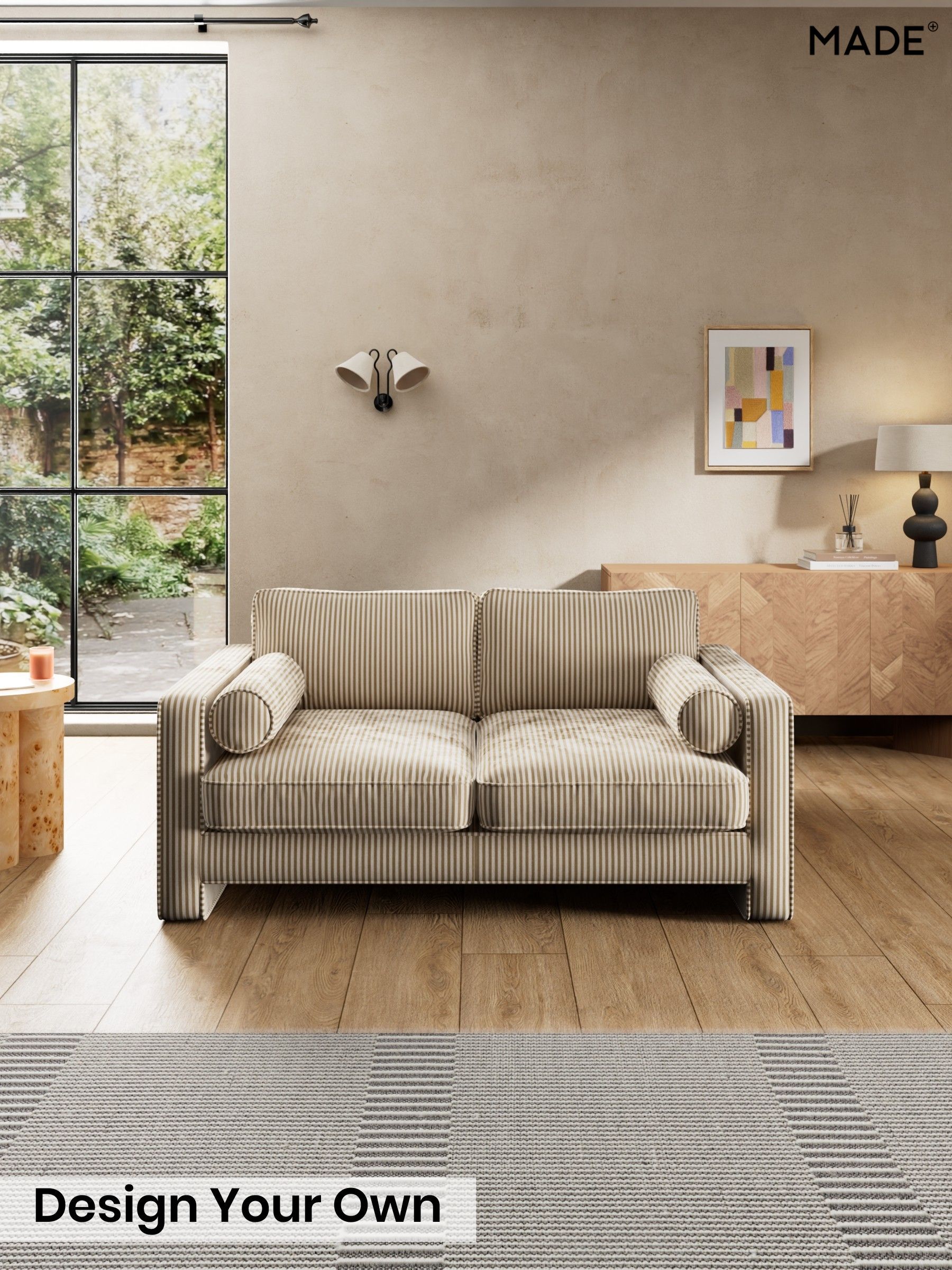 Velvet Stripe/Beige Natural - Holloway By Made