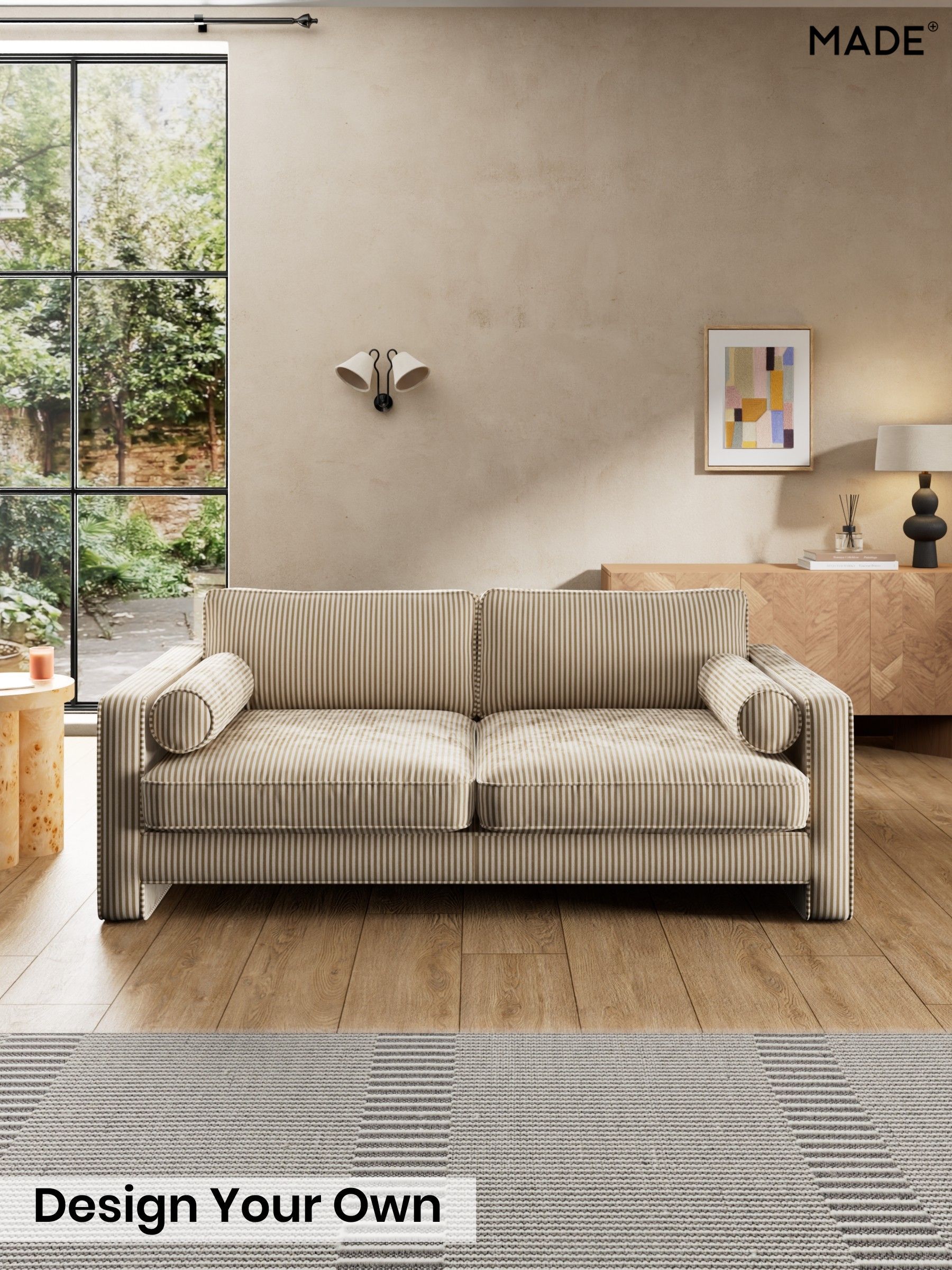 Velvet Stripe/Beige Natural - Holloway By Made