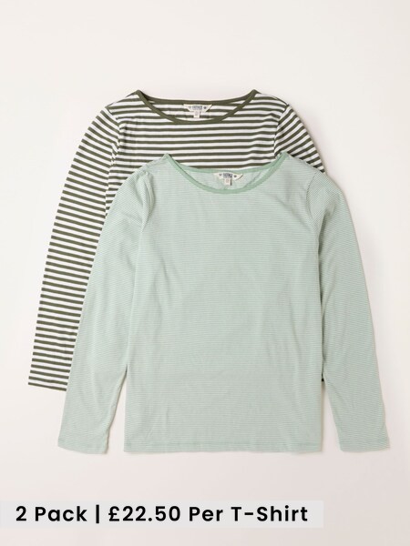 Green Ivory - 2 Pack Round Neck T Shirt