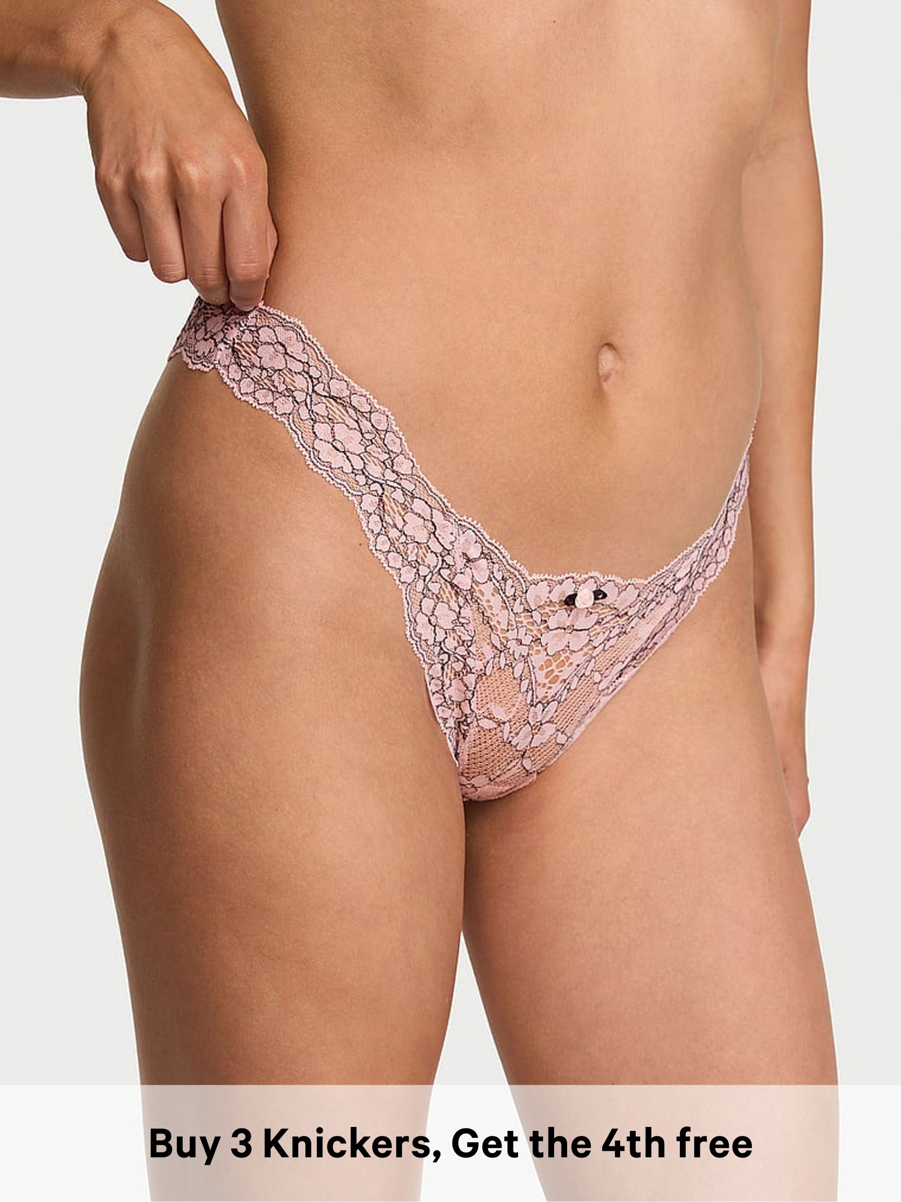Angel Pink - G-string Lace Knickers