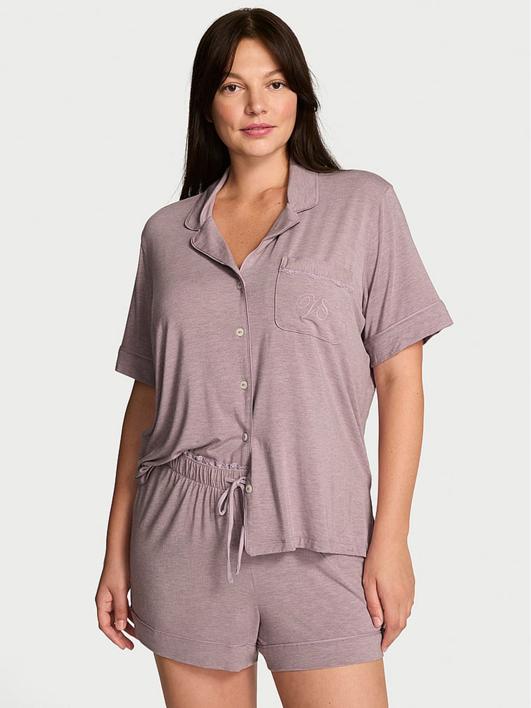Heather Violet Haze Purple - Modal Short Pyjamas Set