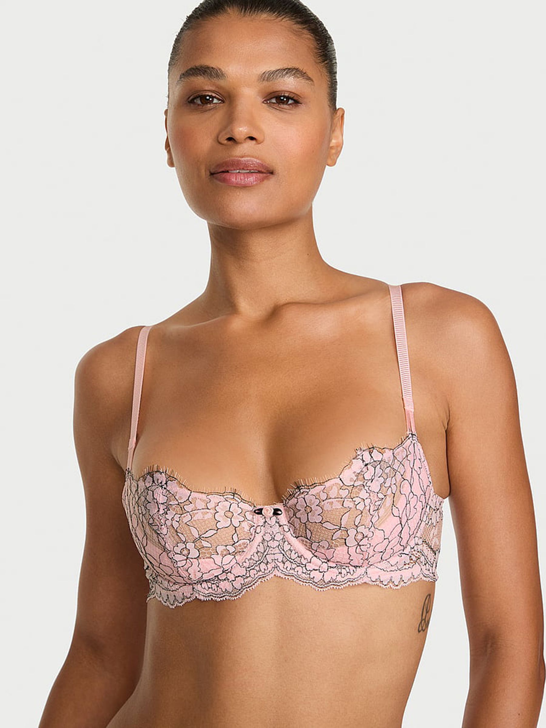Angel Pink - Unlined Balcony Lace Bra