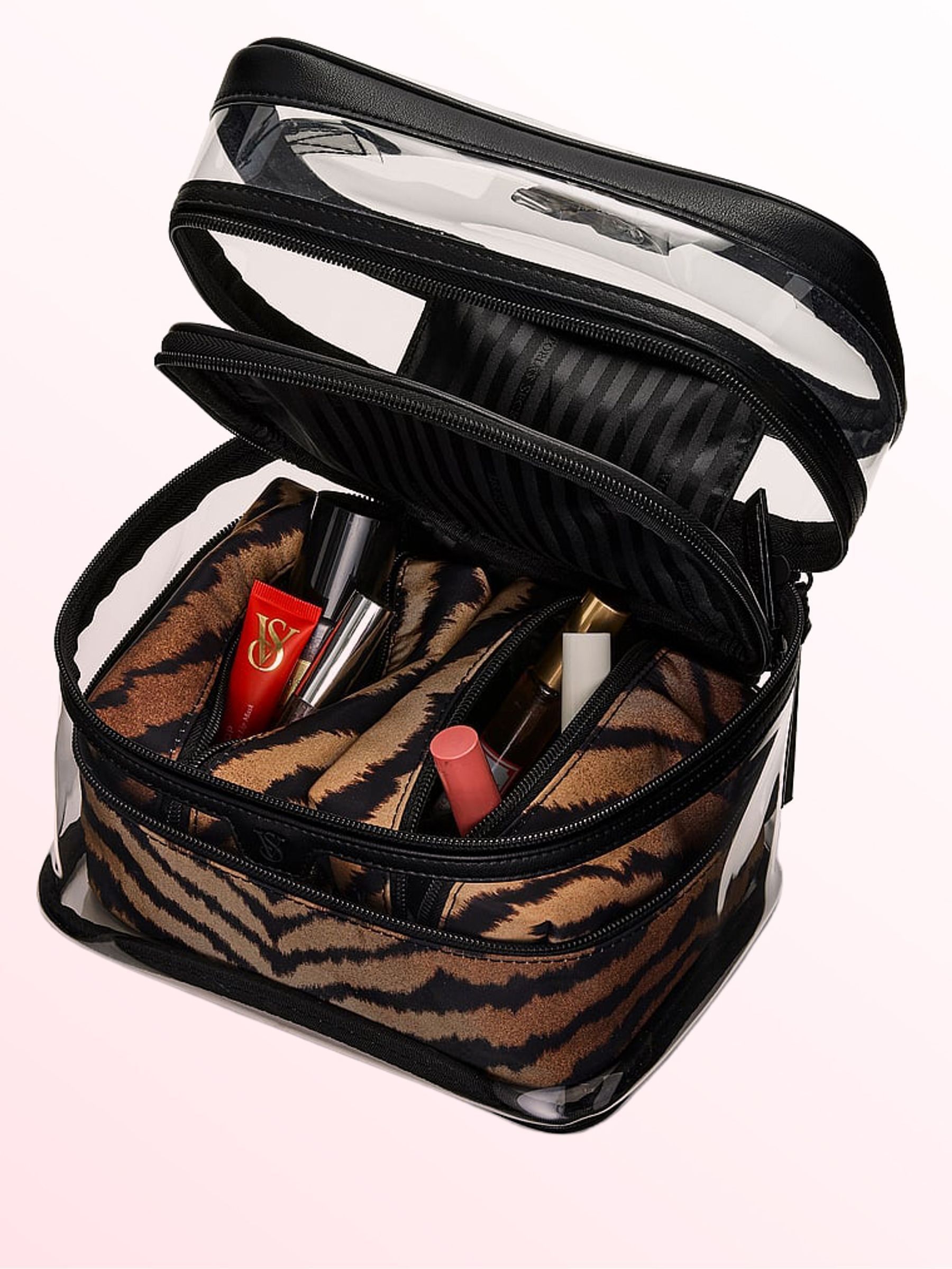 Brown Tiger Stripe - Makeup Bag 4 Piece