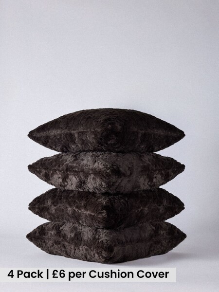 4 Pack Faux Fur Cushion Covers