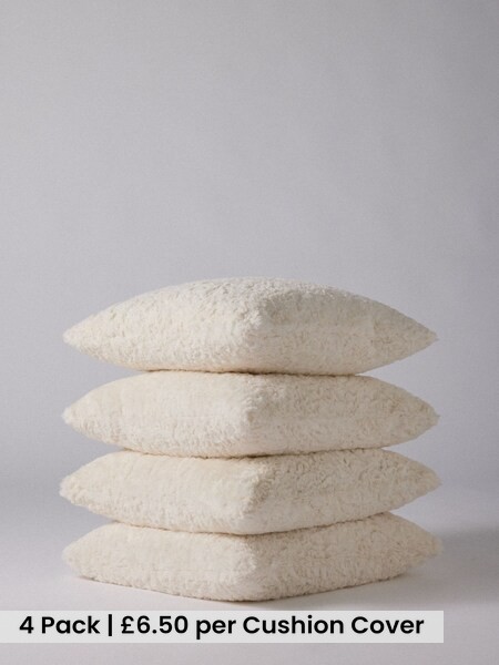4 Pack Faux Fur Cushion Covers