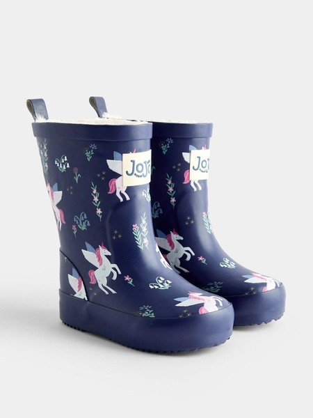 Blue Unicorn - Cosy Lined Wellies