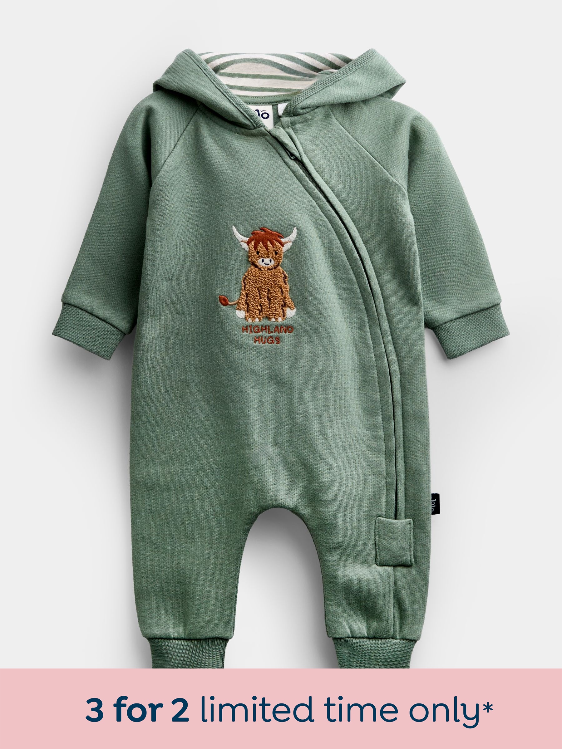 Green Highland Cow - Jersey Romper
