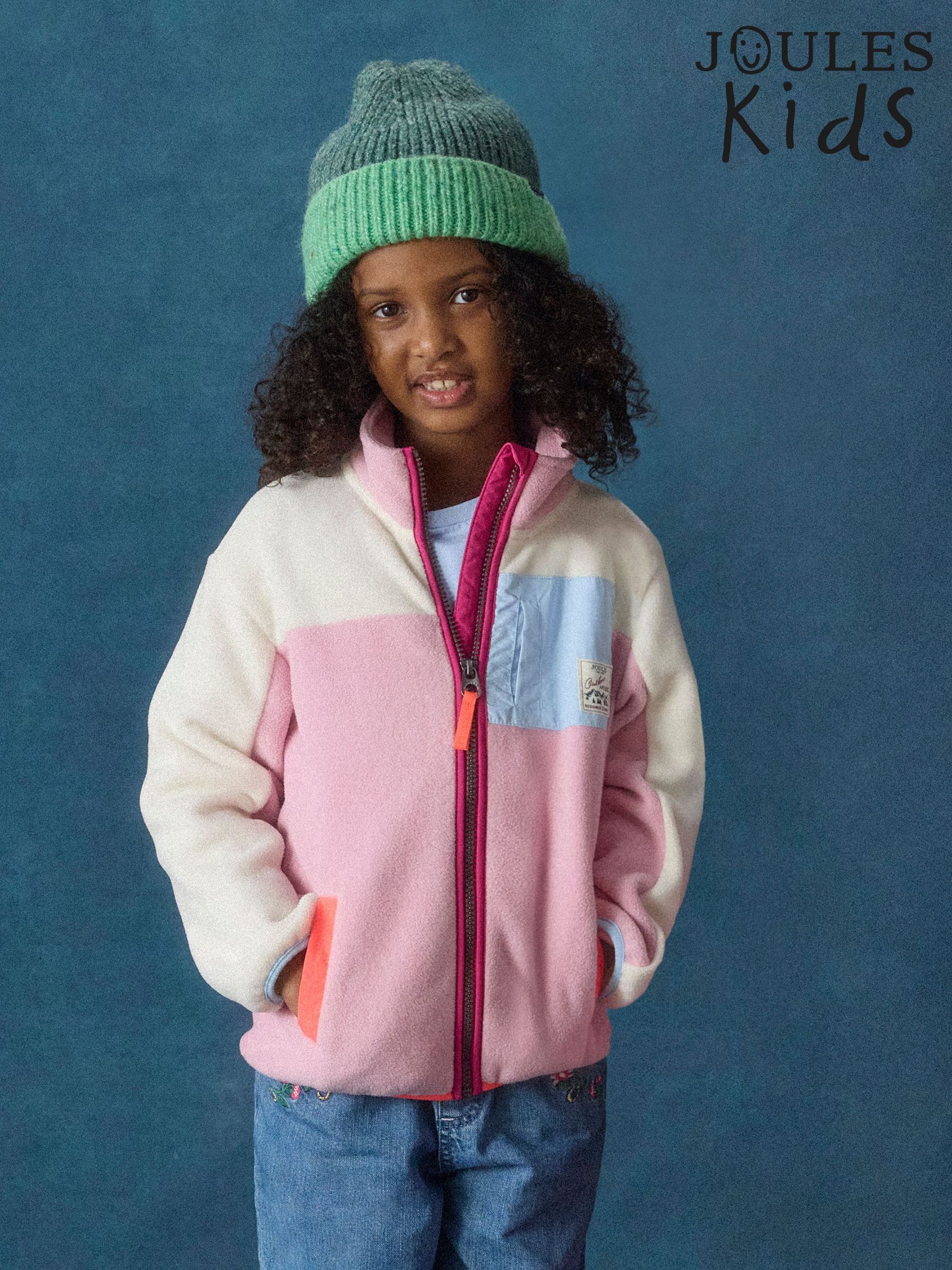 Pink & Cream - Zip Through Polar Fleece