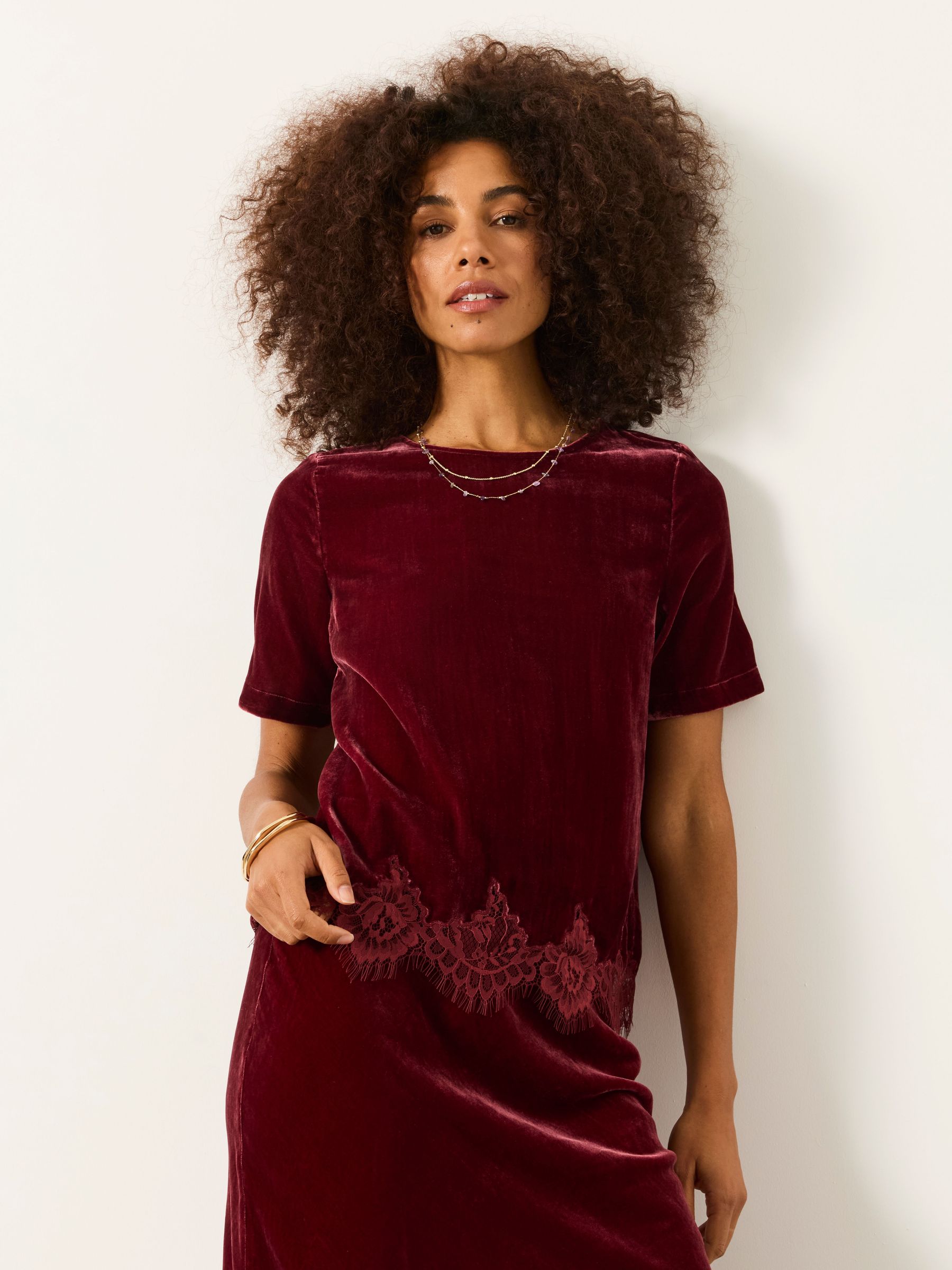 Rose Pink - Velvet Blouse