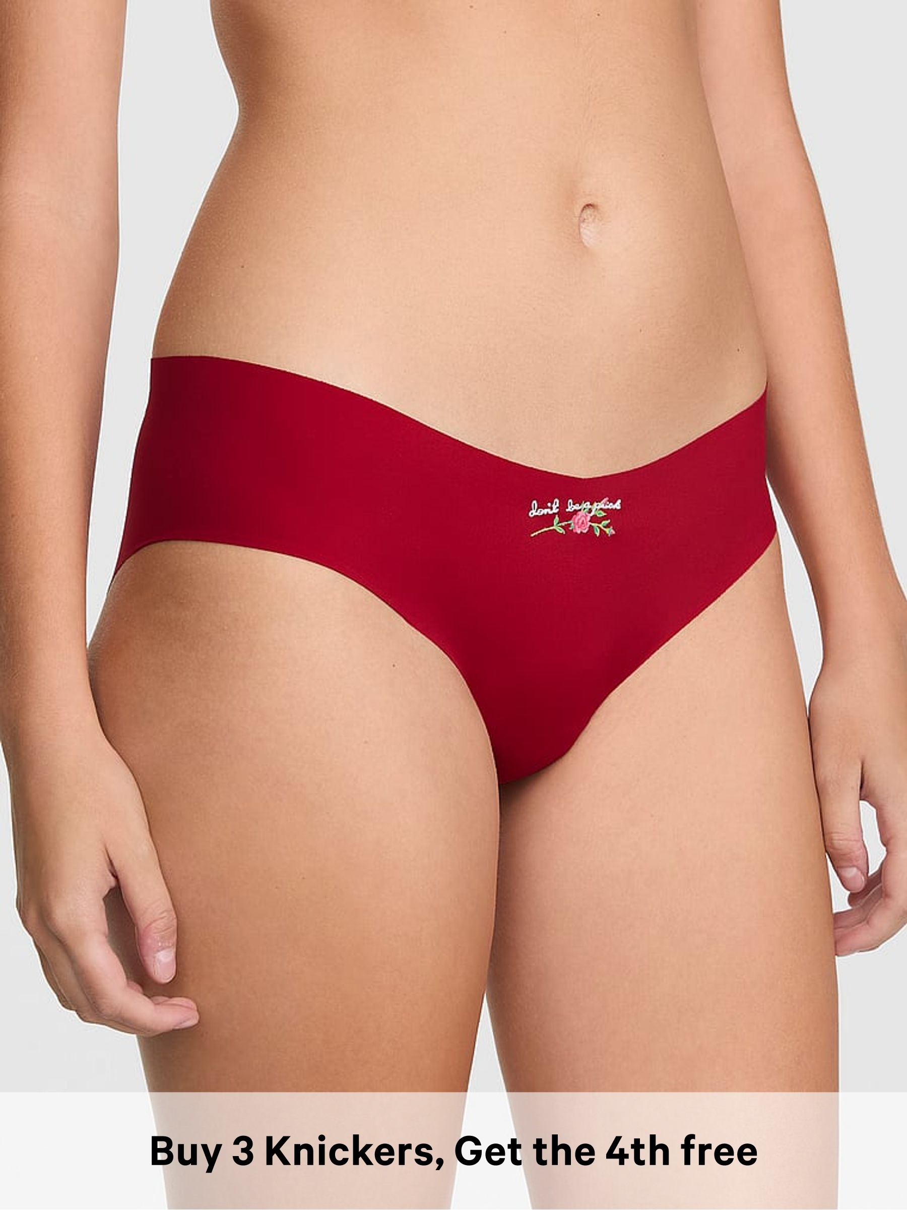 Red Lacquer - Cheeky No Show Knickers