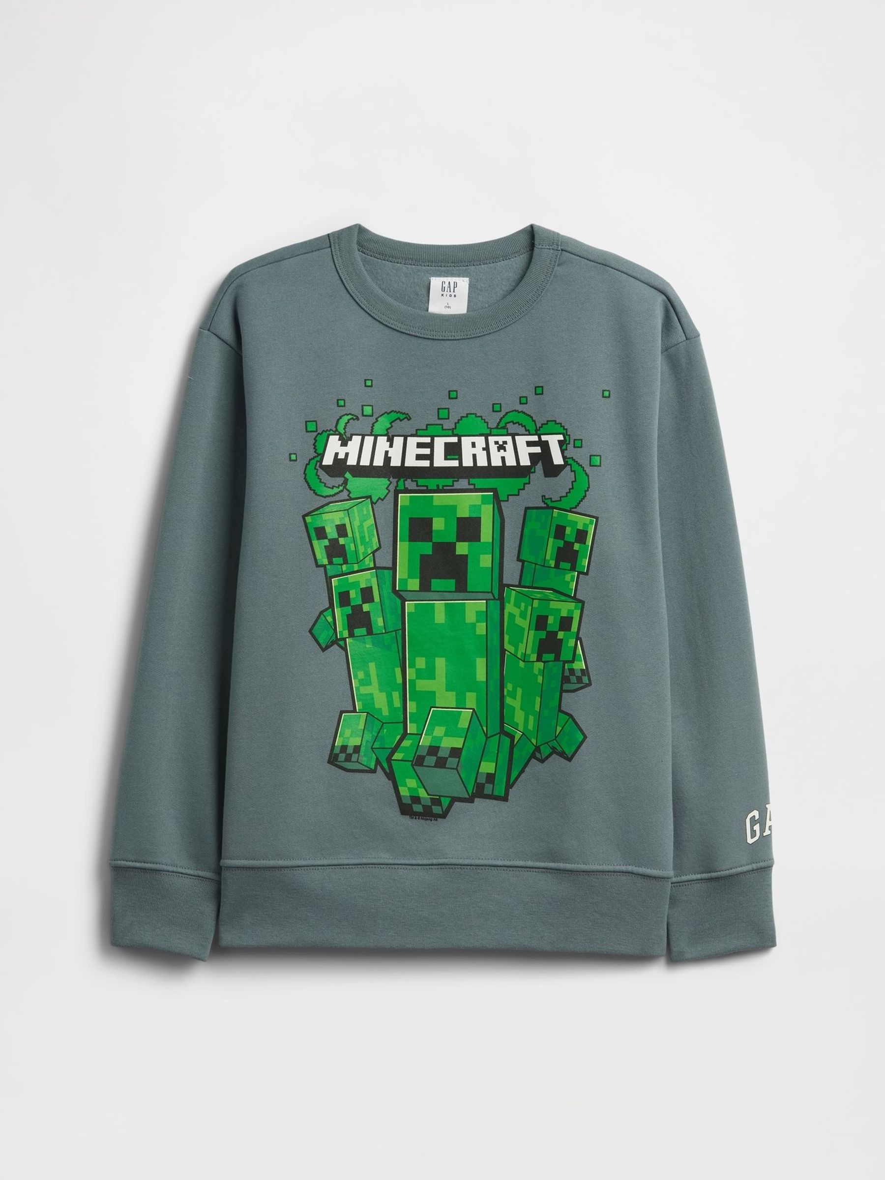 Grey - Minecraft Relaxed Crew Neck Sweatshirt