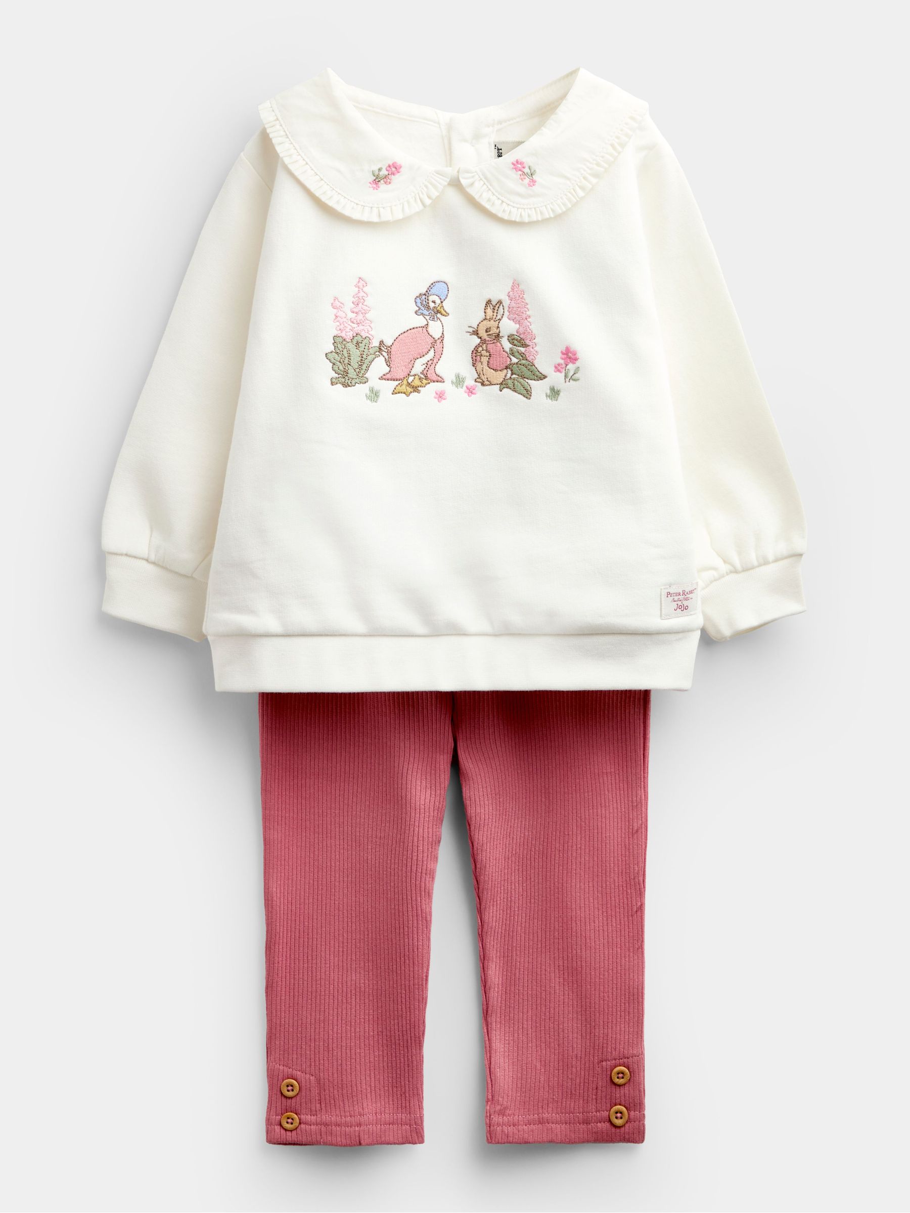 Ivory Peter Rabbit™ - Flopsy Appliqué Collar Sweatshirt & Leggings Set