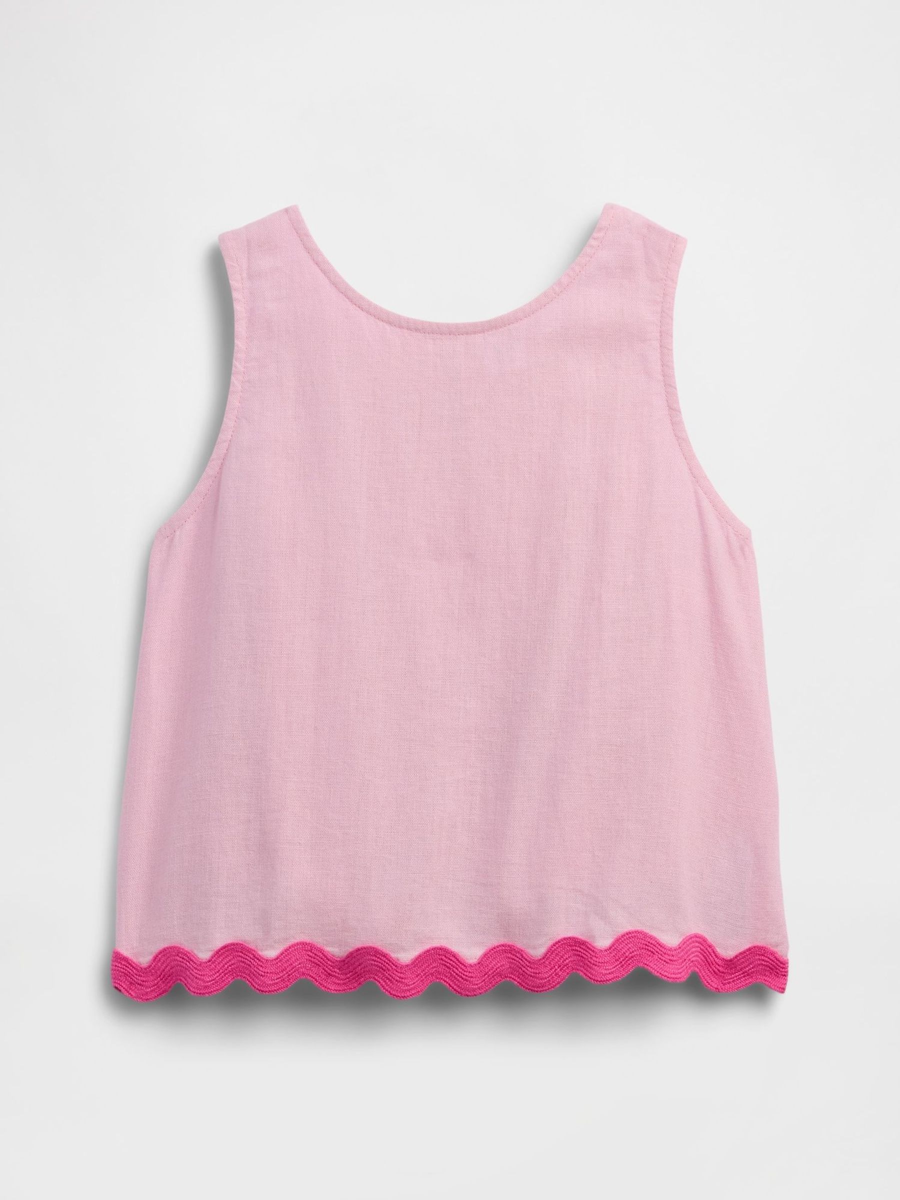 Pink - Linen-blend Vest