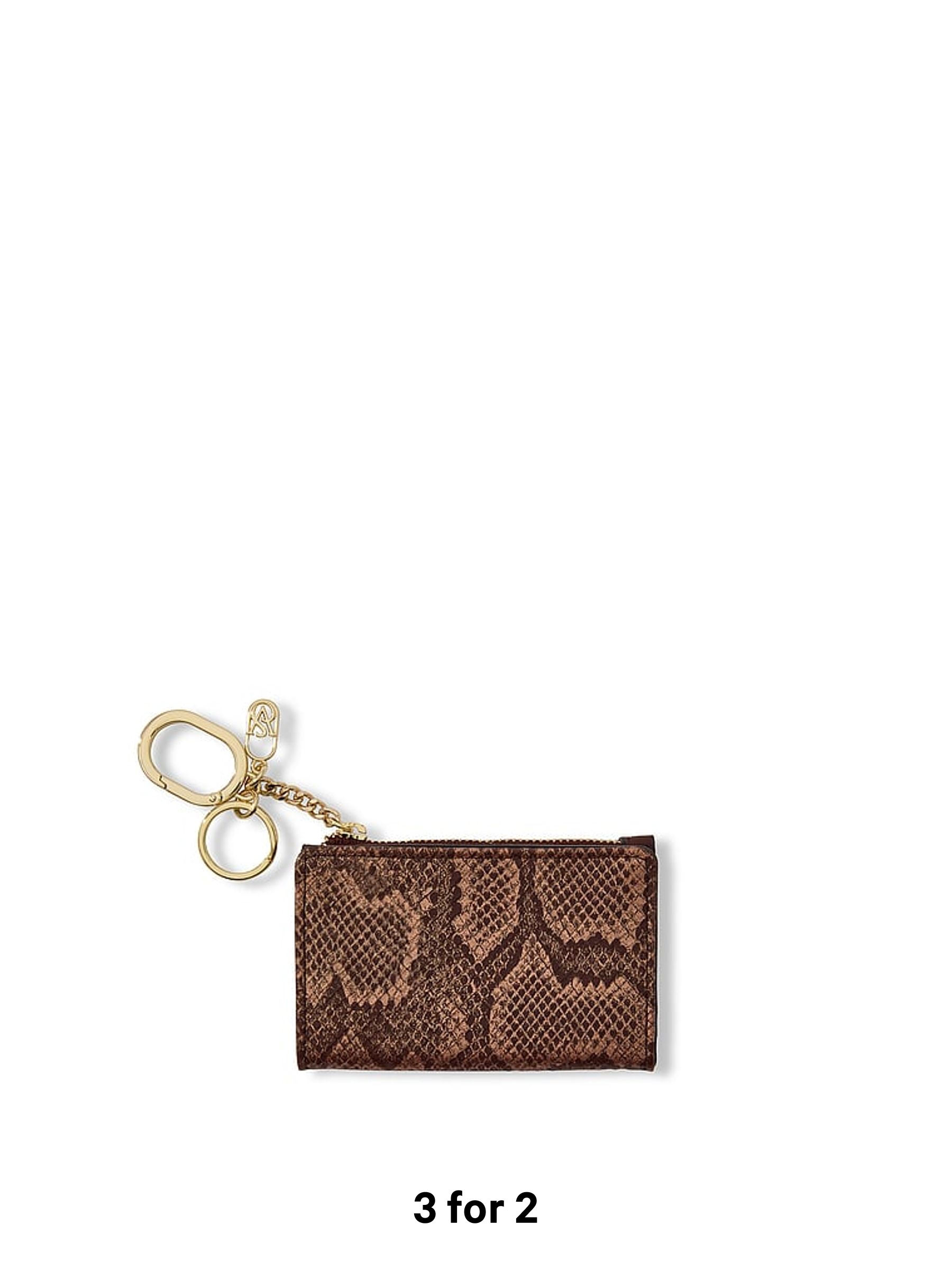 Brown Snake Print - Foldable Keyring Card Holder