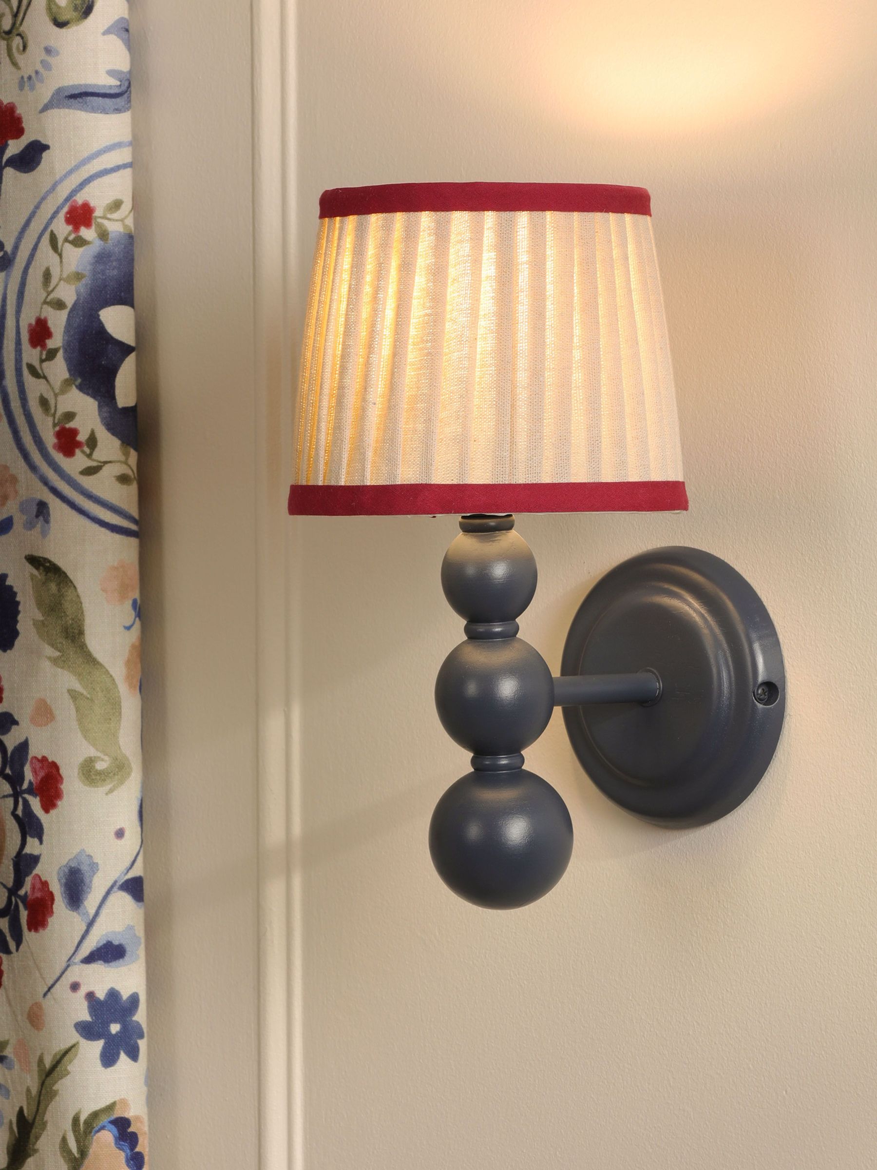 Blue Harewood Wall Light (W07236) | £65