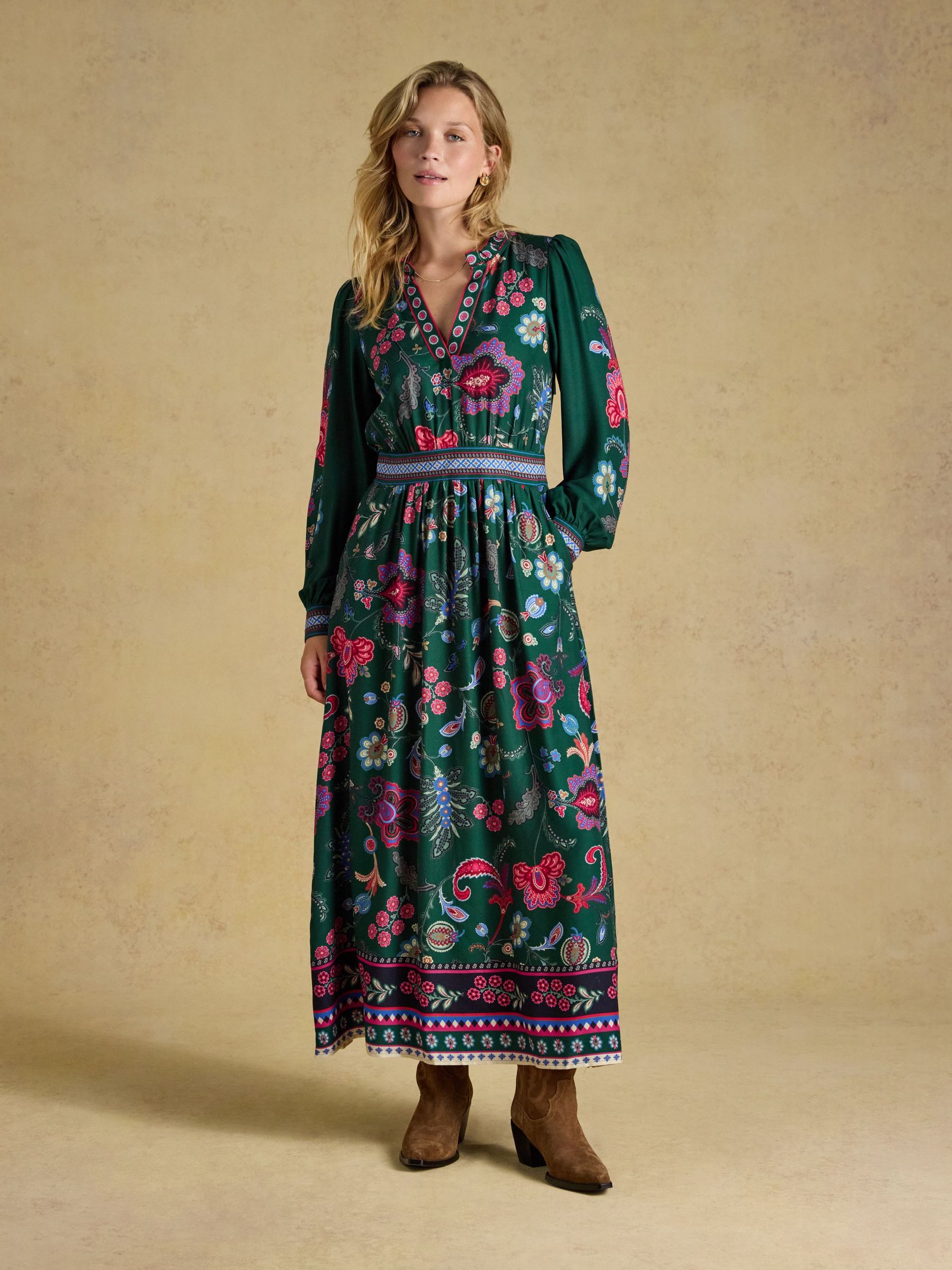 Green - Placement Maxi Dress
