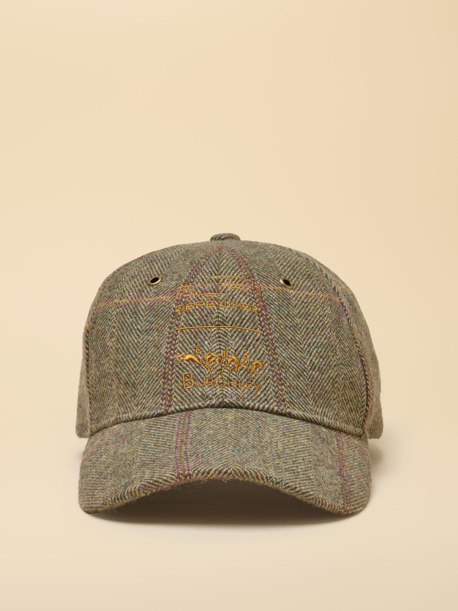 Brown - Regular Embroidered Tweed Cap